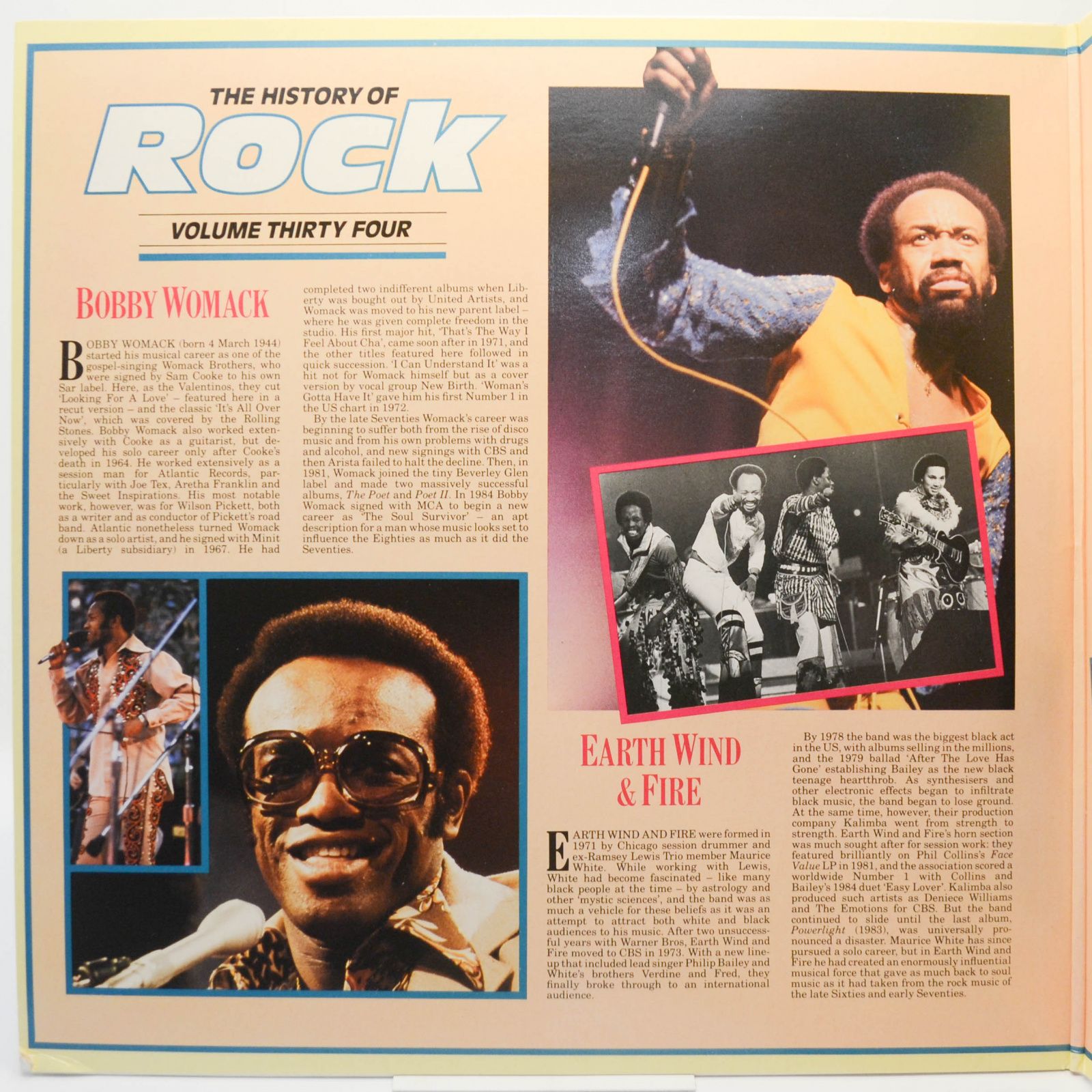 Bobby Womack / Earth Wind & Fire / The Isley Brothers / The O'Jays / Harold Melvin & The Bluenotes — The History Of Rock (Volume Thirty Four) (2LP, UK), 1986