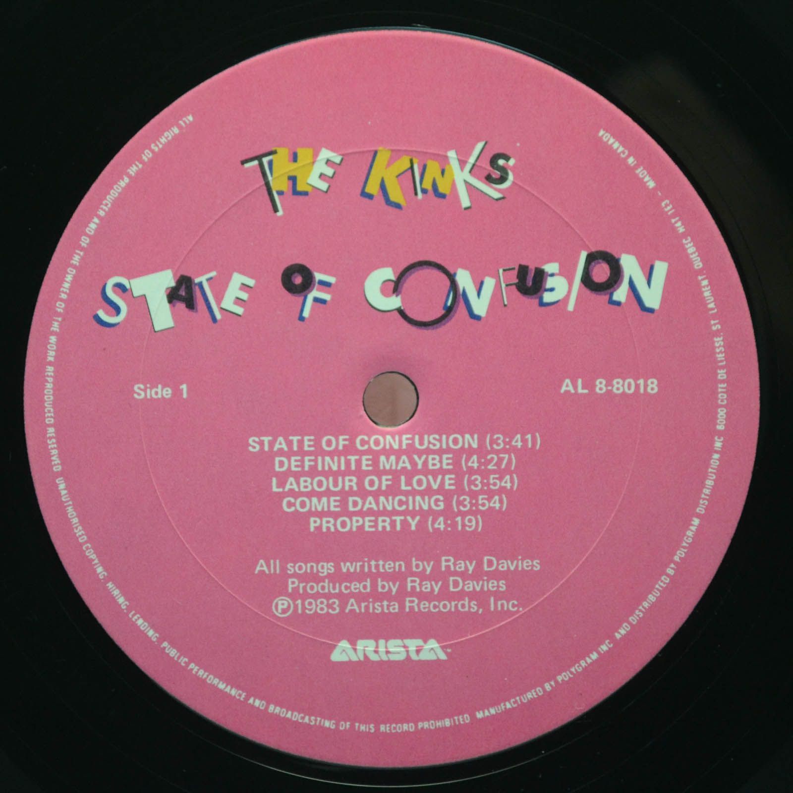 Kinks — State Of Confusion, 1983
