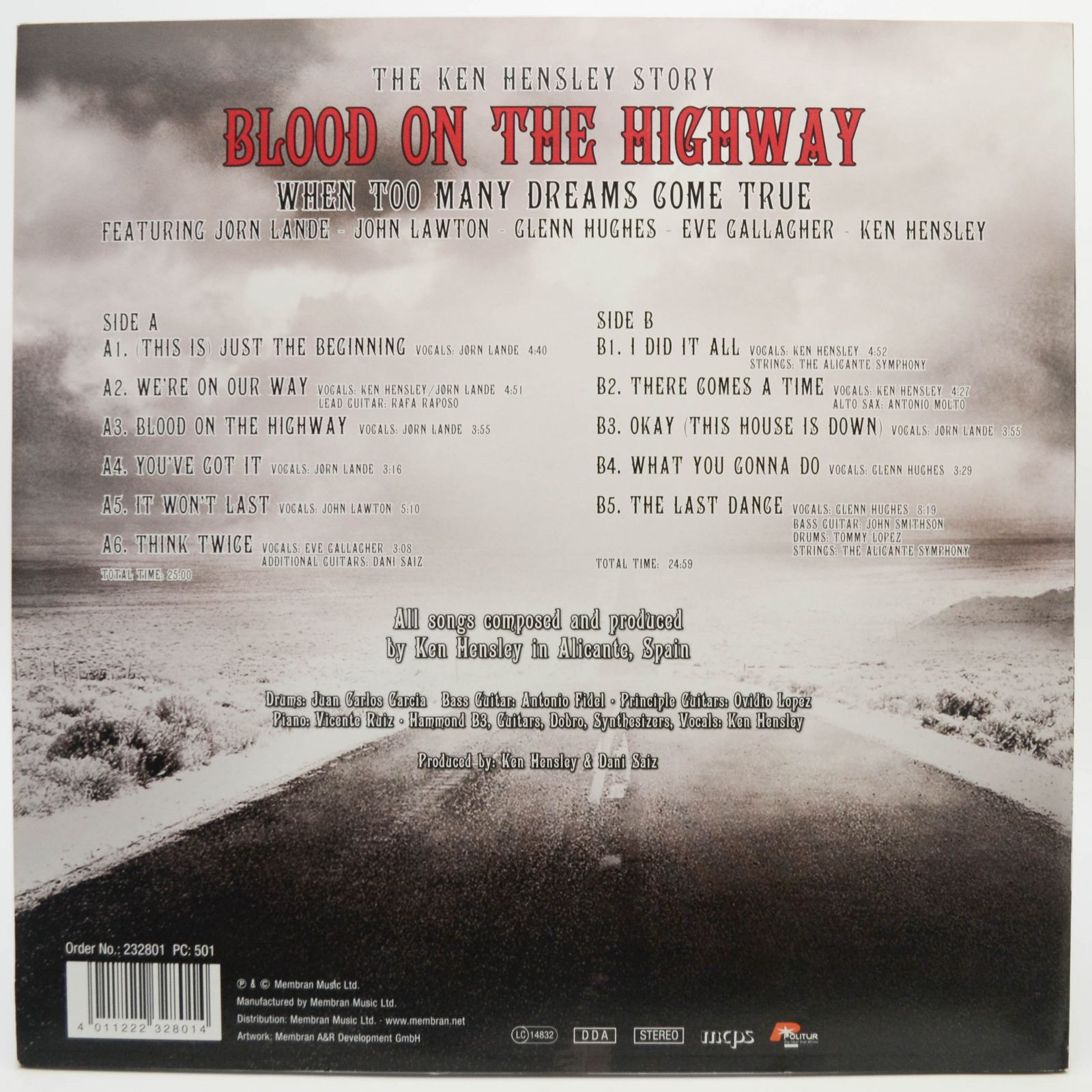 Ken Hensley — Blood On The Highway (The Ken Hensley Story - When Too Many Dreams Come True), 2007