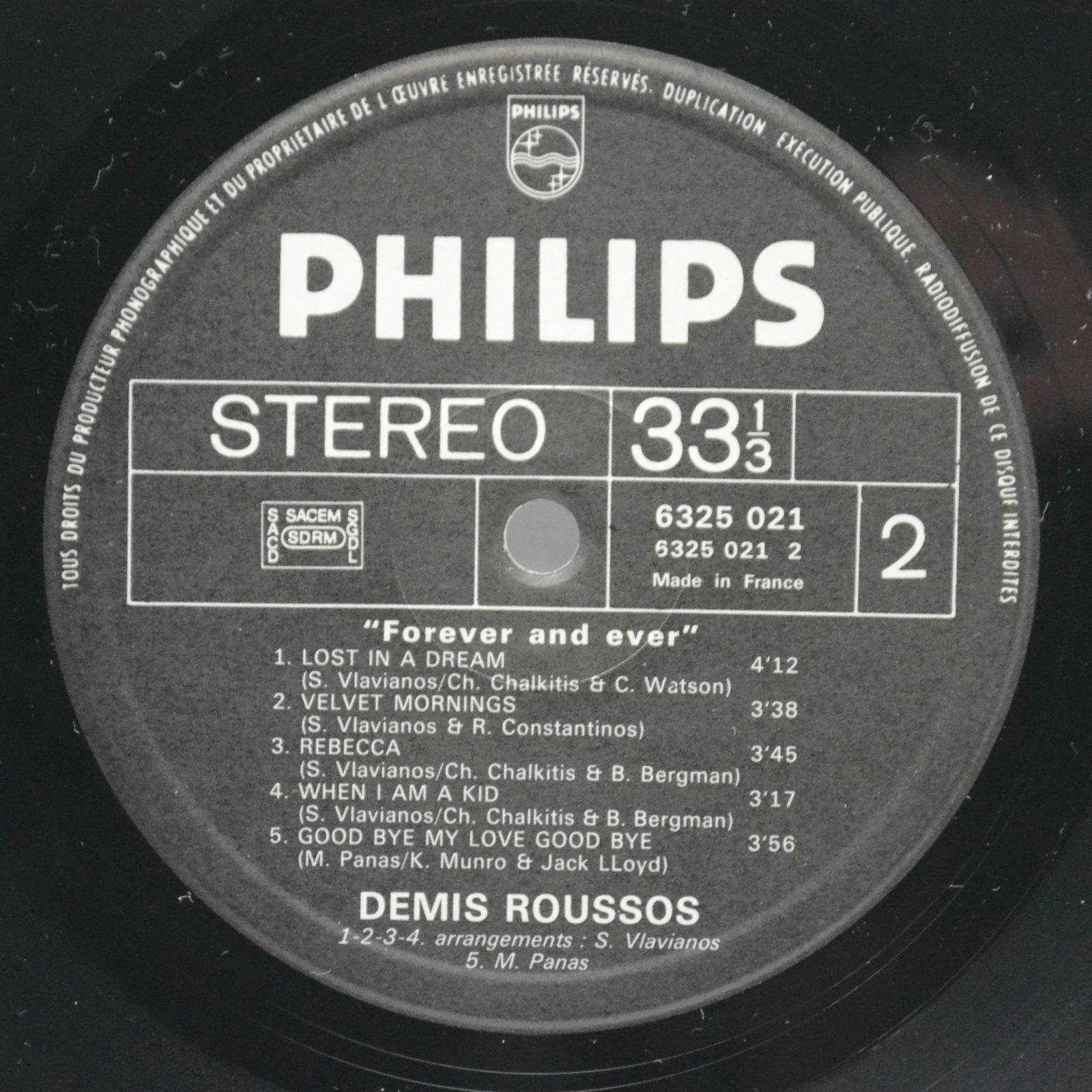 Démis Roussos — Forever And Ever (France), 1973