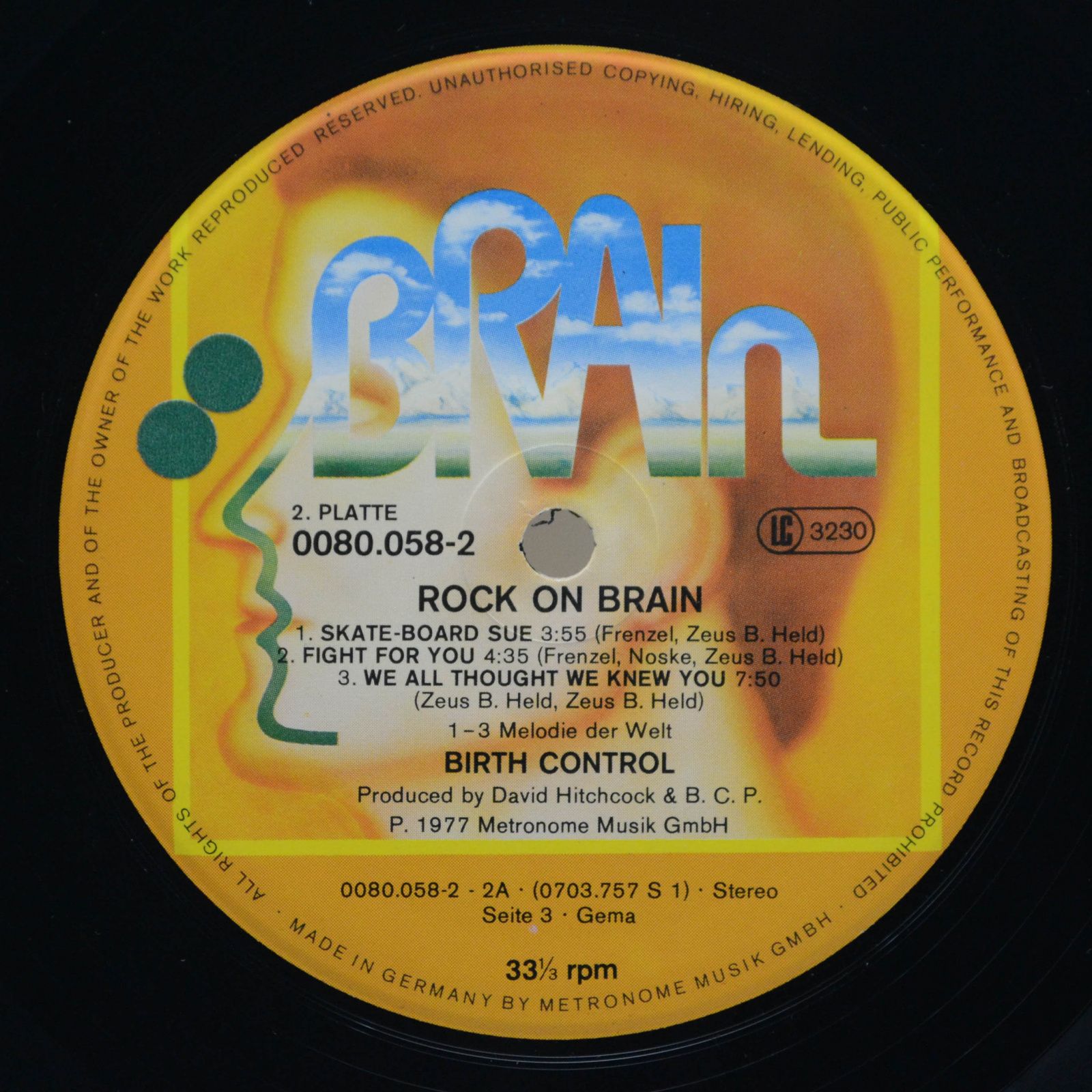 Birth Control — Rock On Brain (2LP), 1980