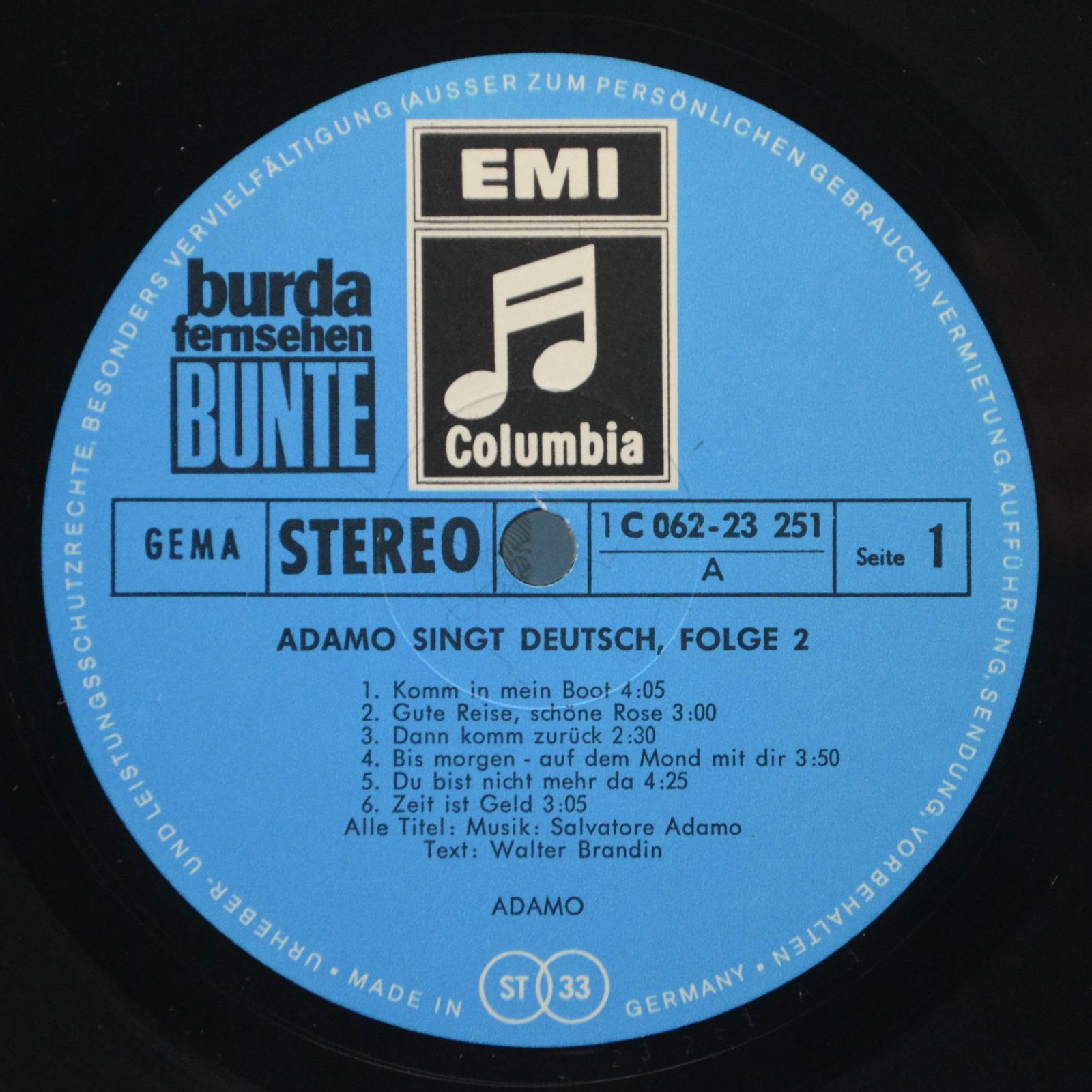 Adamo — Adamo Singt Deutsch Folge 2, 1970