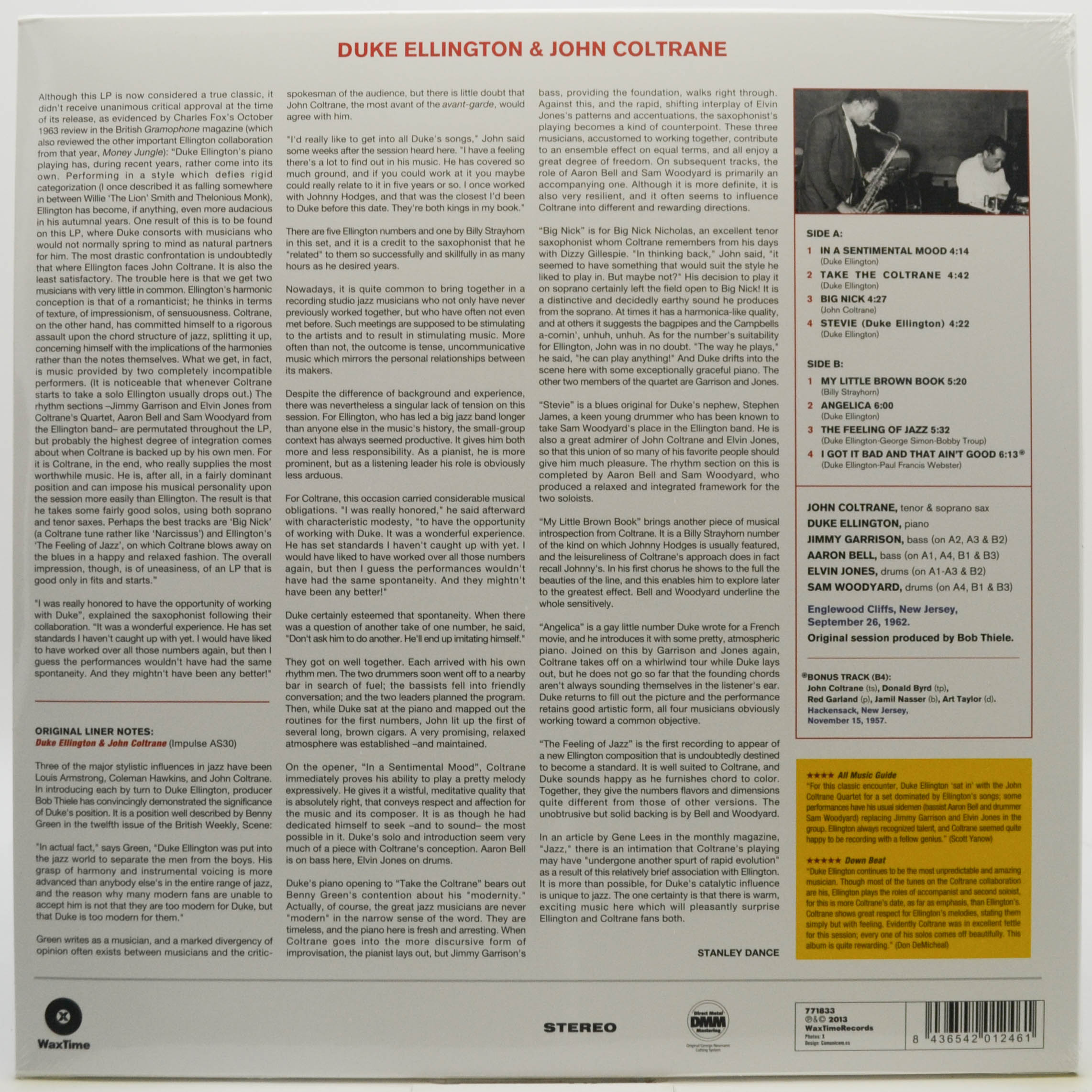 Виниловая пластинка Duke Ellington & John Coltrane — Duke Ellington & John Coltrane, 1963