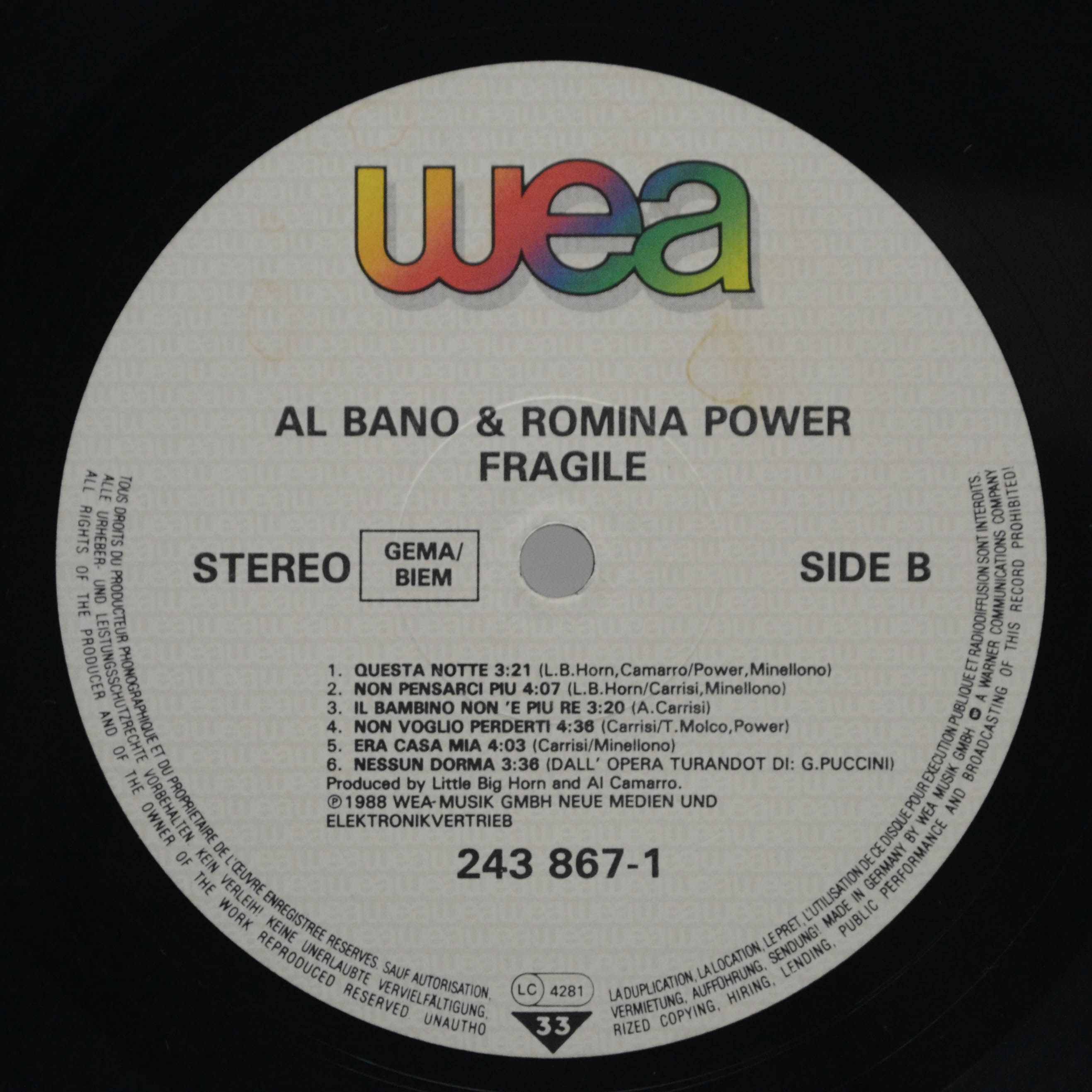 Al Bano & Romina Power — Fragile, 1988