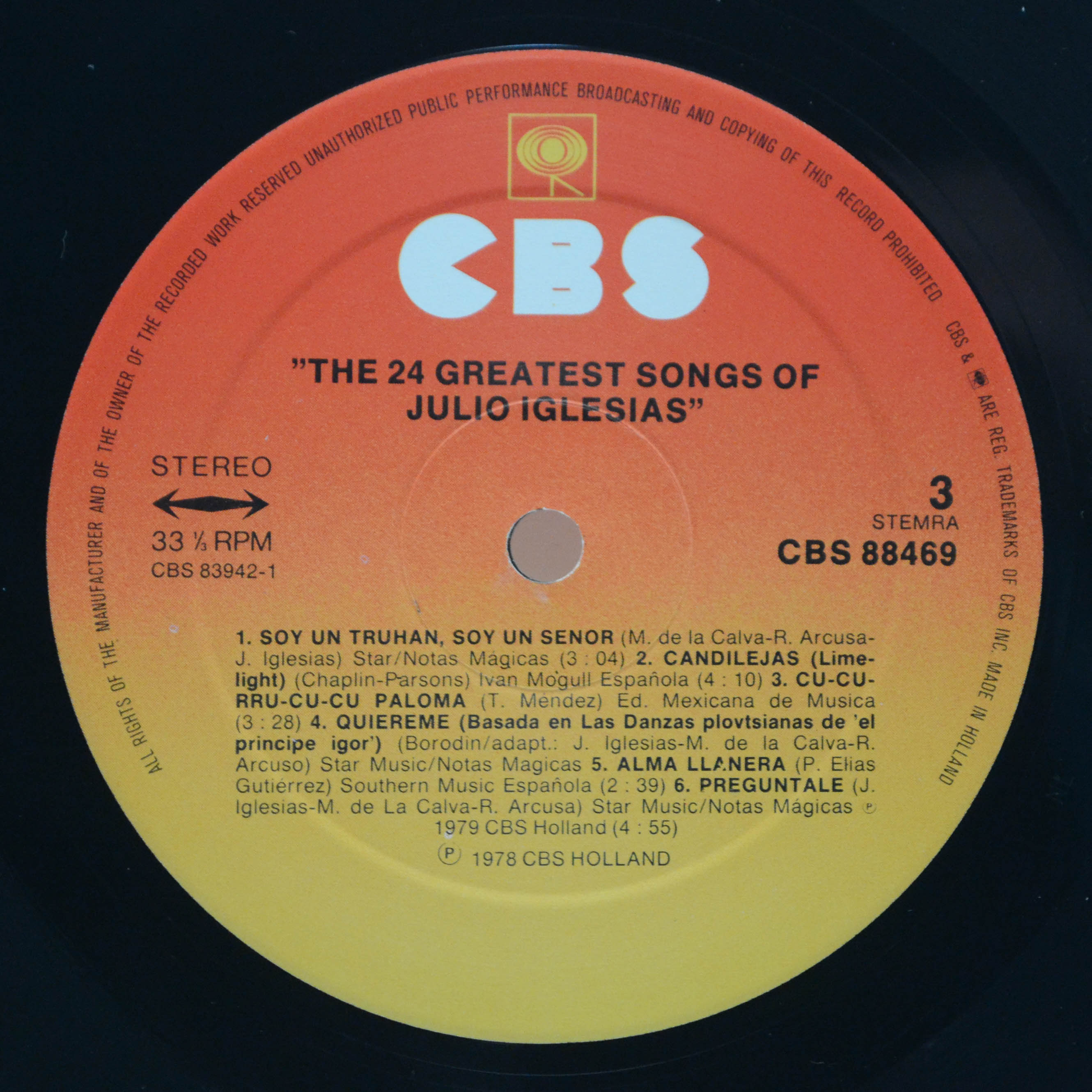 Виниловая пластинка Julio Iglesias — The 24 Greatest Songs (2LP), 1979