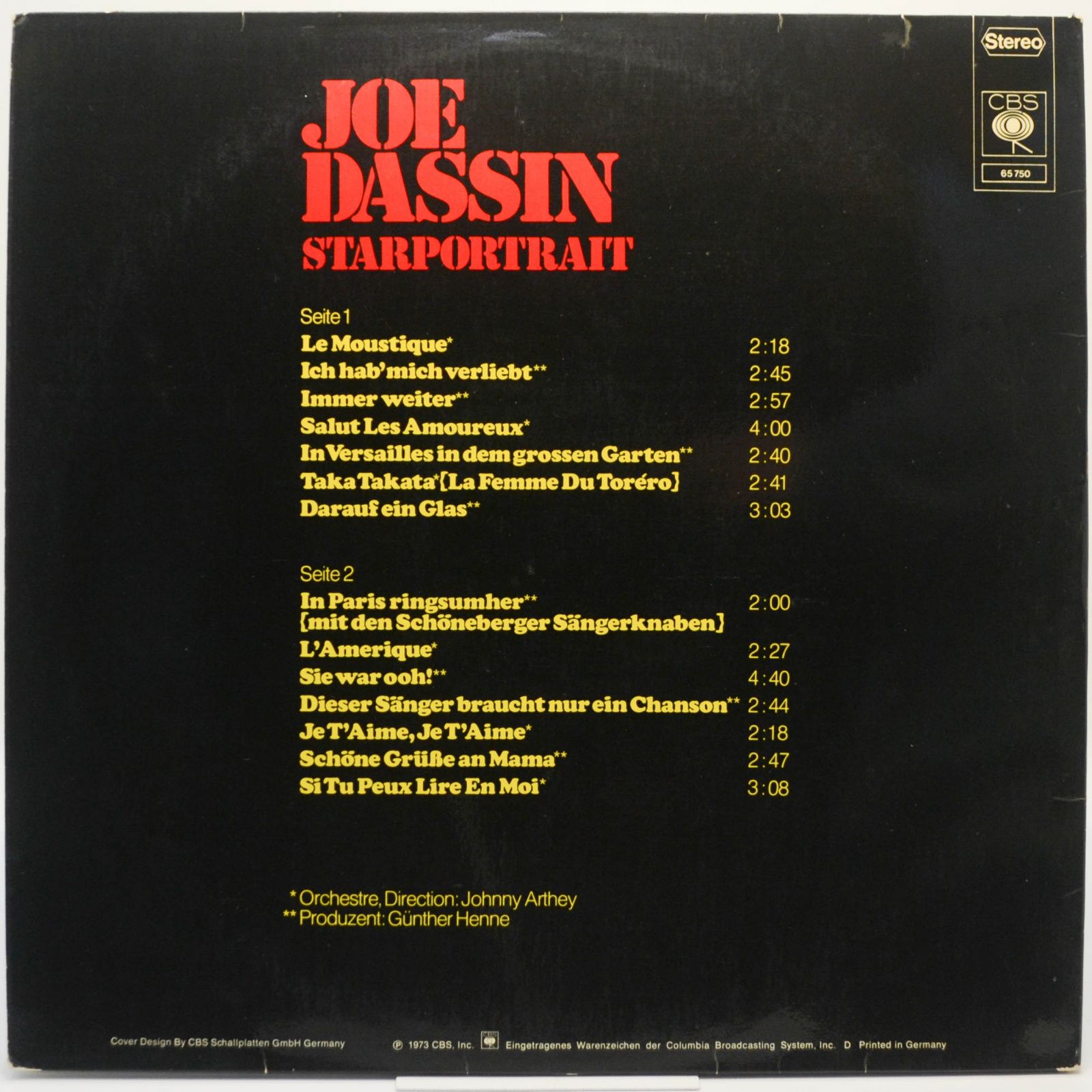 Joe Dassin — Starportrait, 1973
