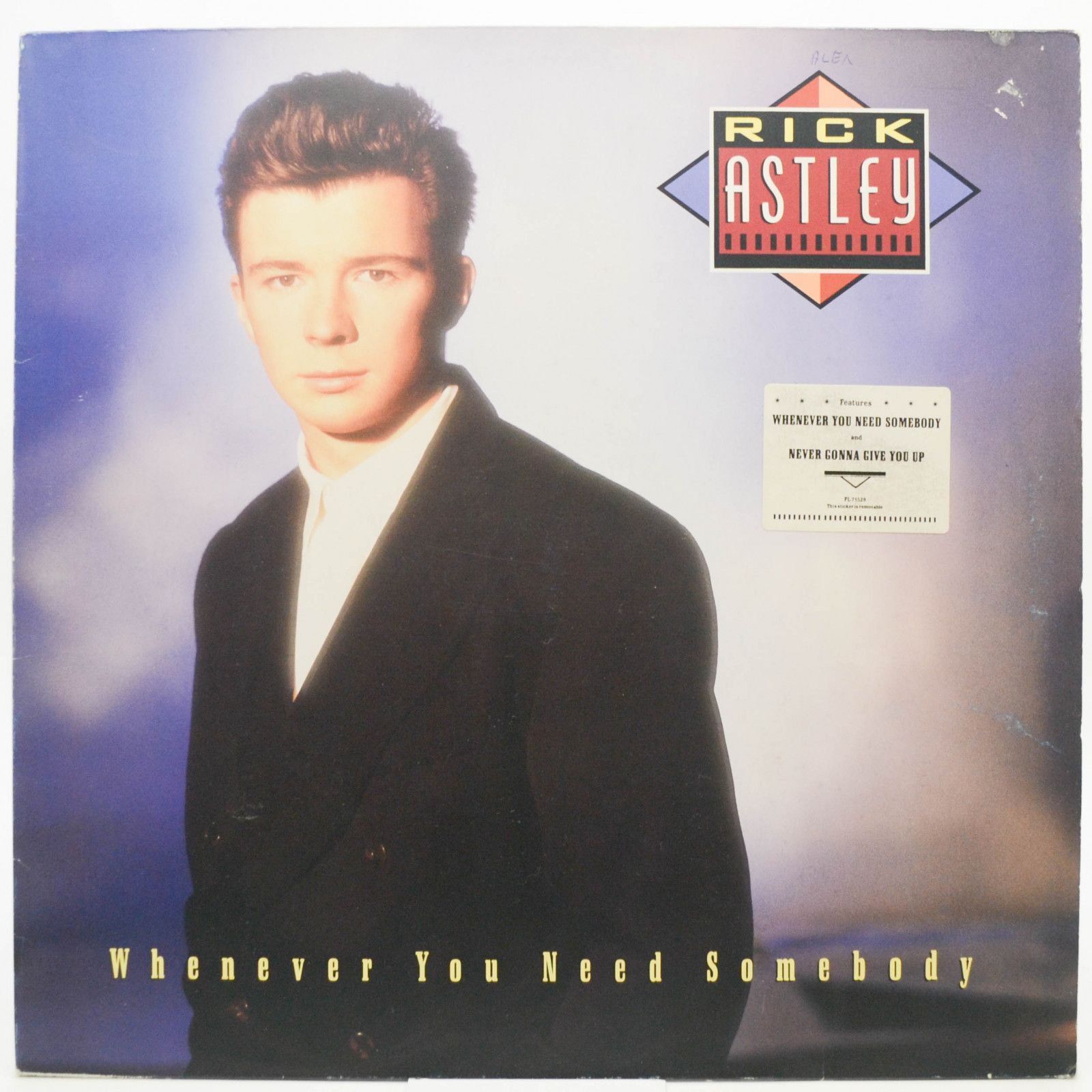 Rick Astley — Whenever You Need Somebody, 1987