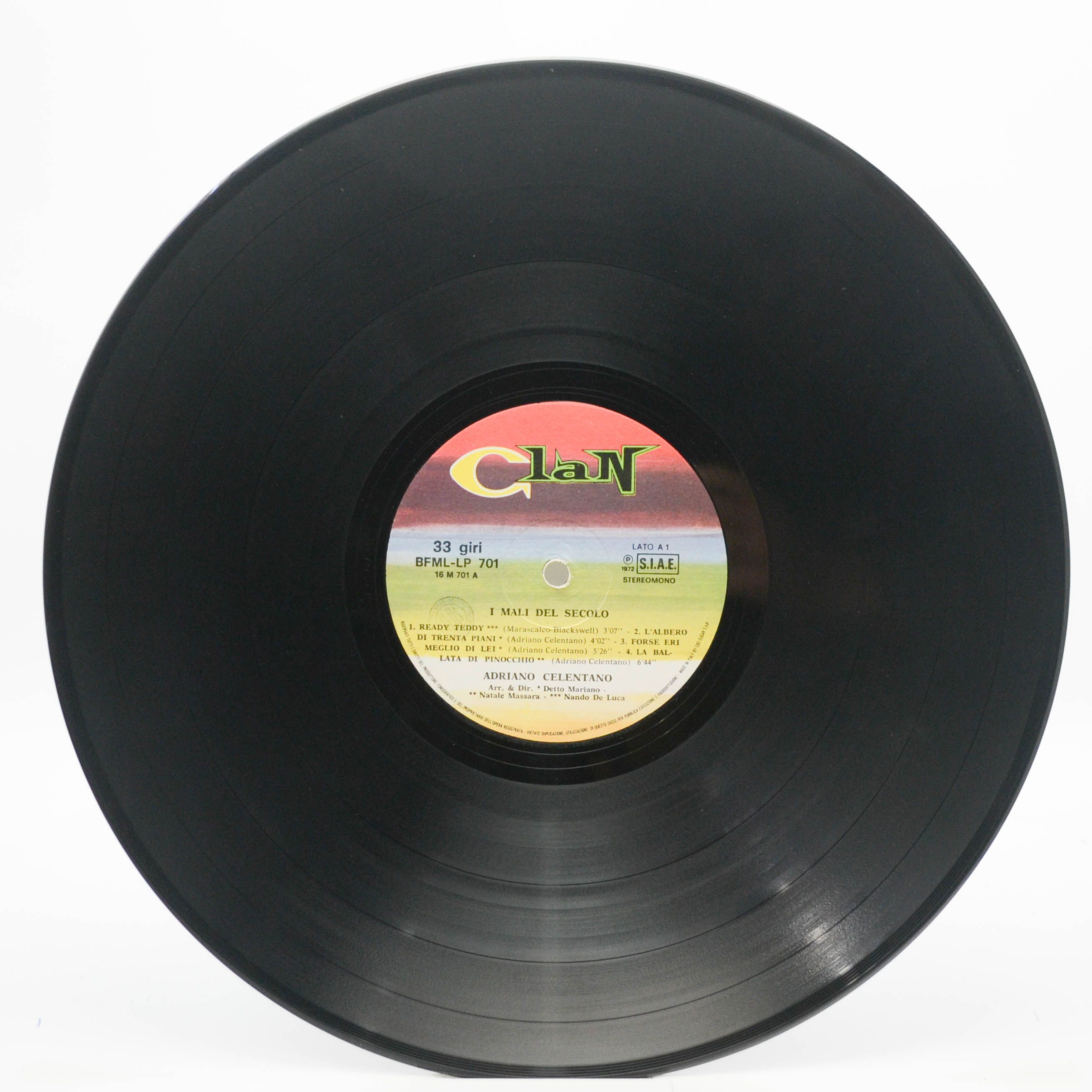 Adriano Celentano — I Mali Del Secolo (Italy, Clan), 1972