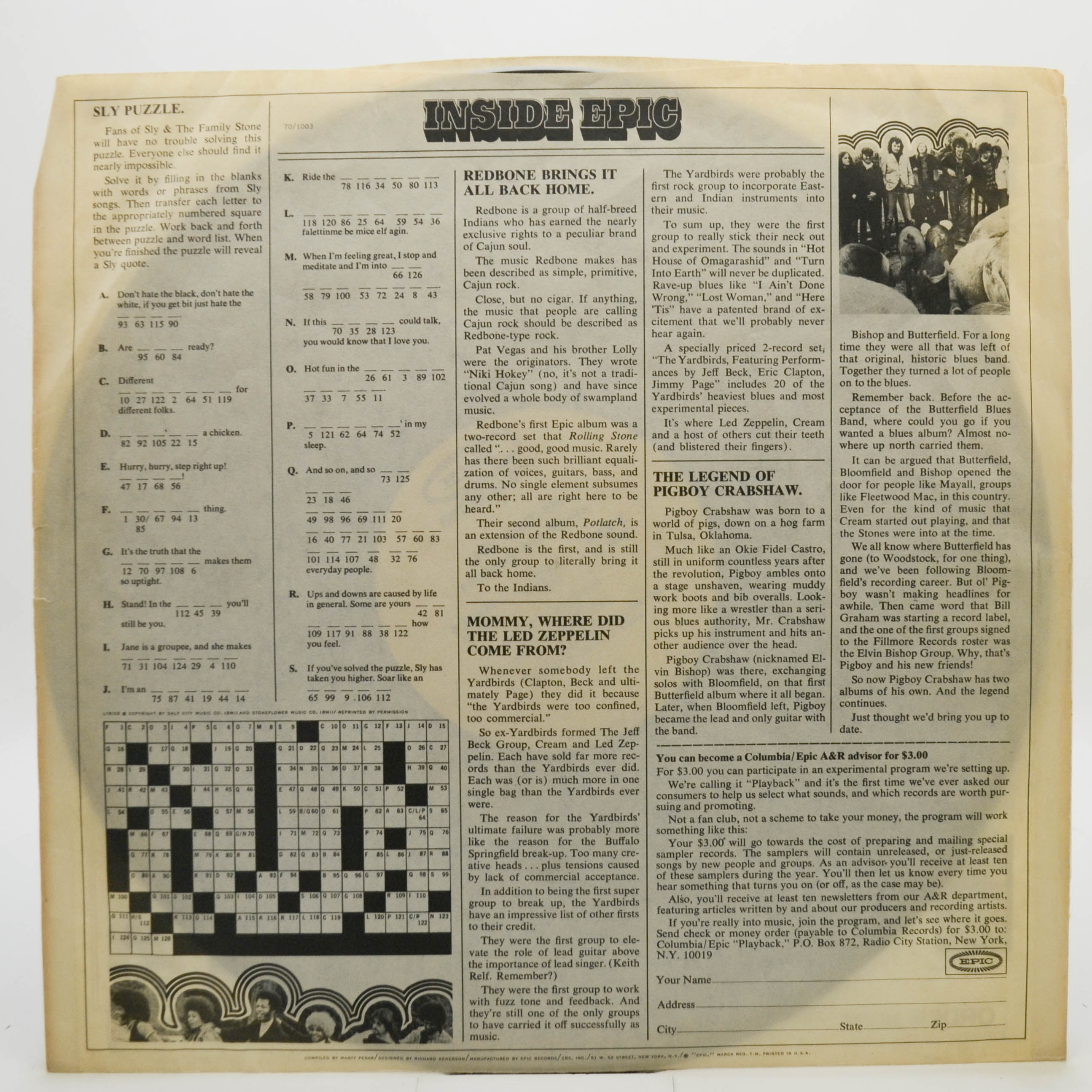 Catfish Featuring Bob Hodge — Live Catfish (1-st, USA), 1970