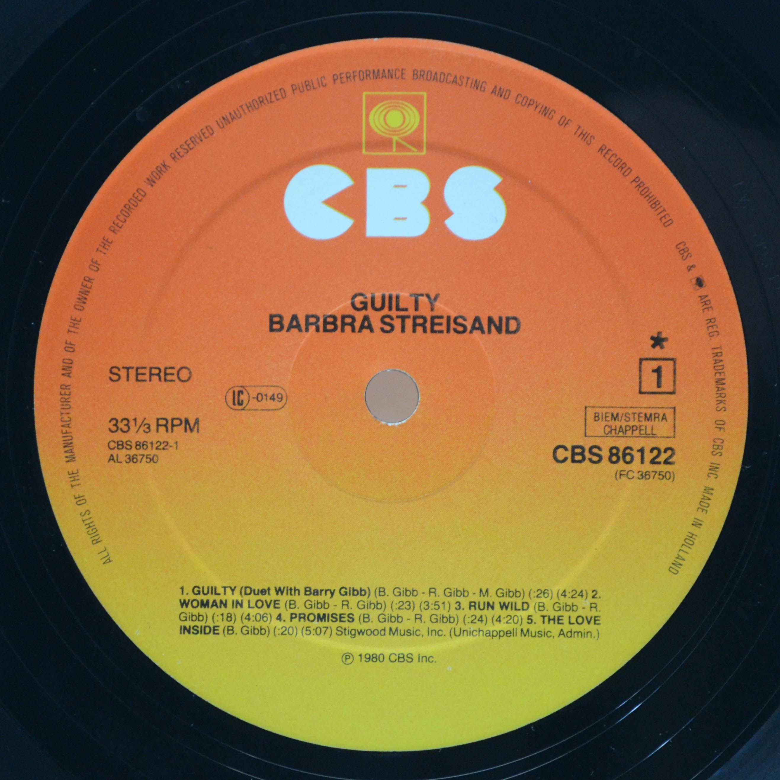 Streisand — Guilty, 1980