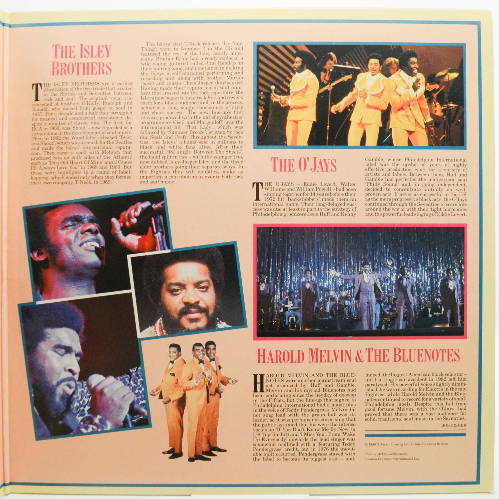 Bobby Womack / Earth Wind & Fire / The Isley Brothers / The O'Jays / Harold Melvin & The Bluenotes — The History Of Rock (Volume Thirty Four) (2LP, UK), 1986