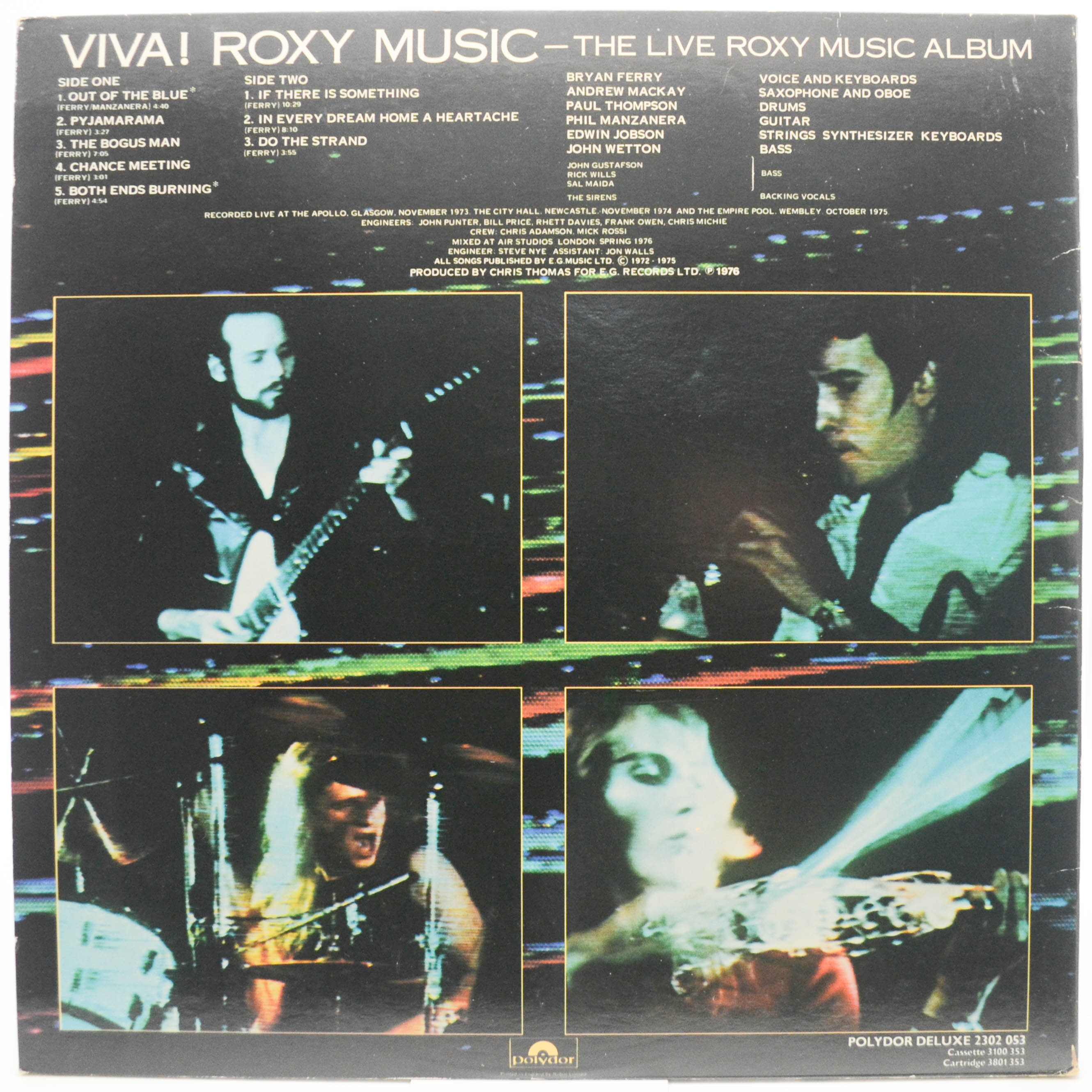 Roxy Music — Viva ! The Live Roxy Music Album (1-st, UK), 1977