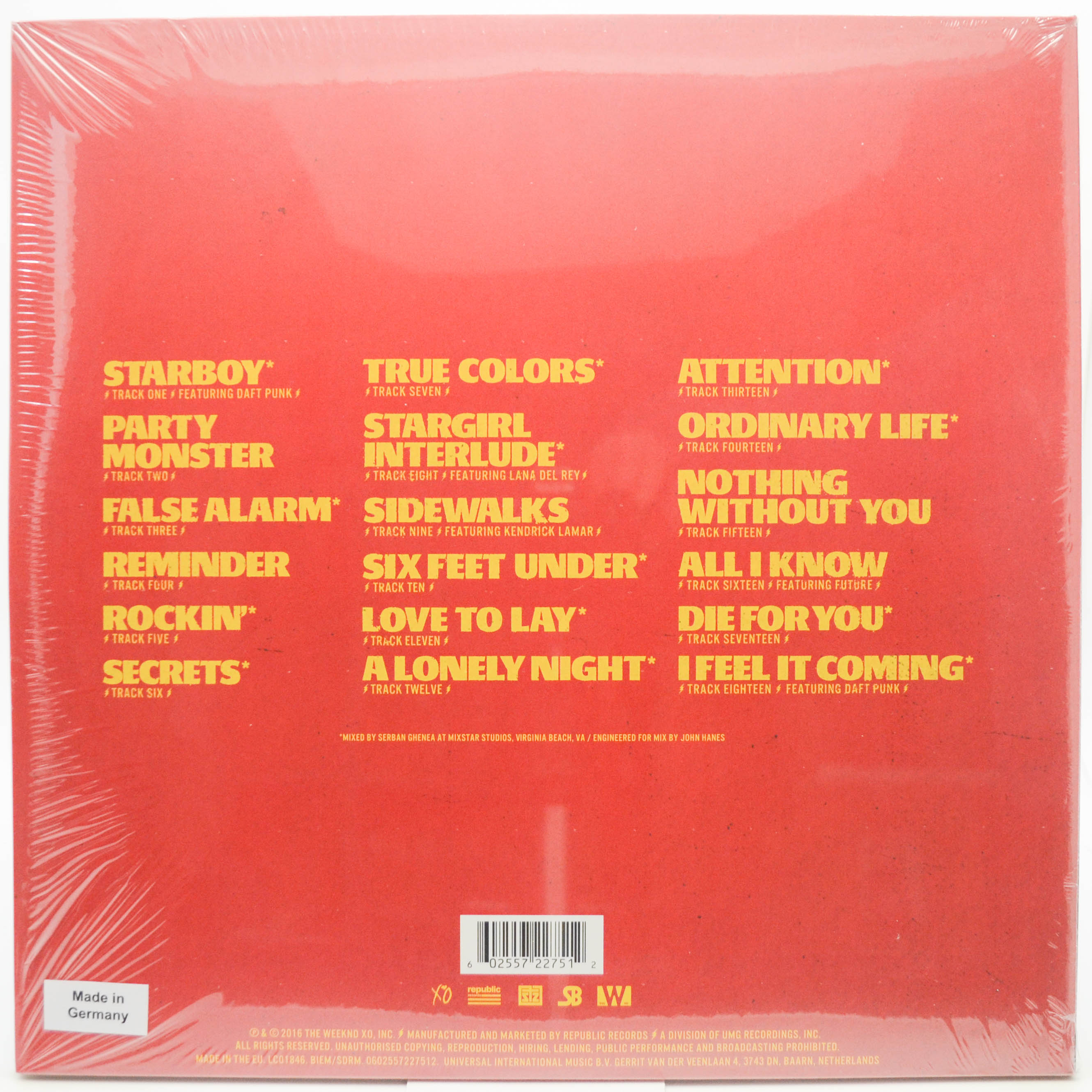 Weeknd — Starboy (2LP), 2016