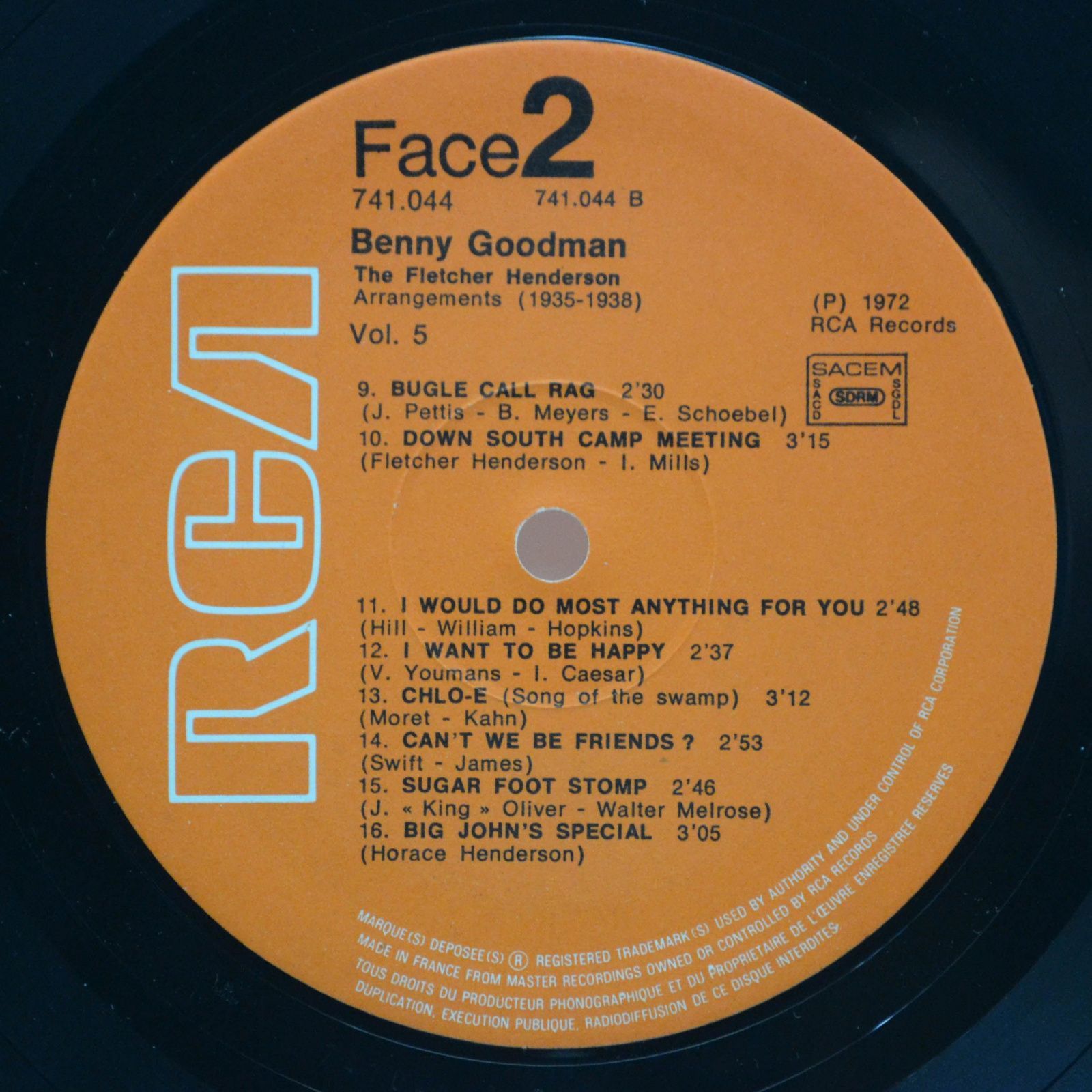 Benny Goodman — Volume 5 (1935-1938) The Fletcher Henderson Arrangements, 1972