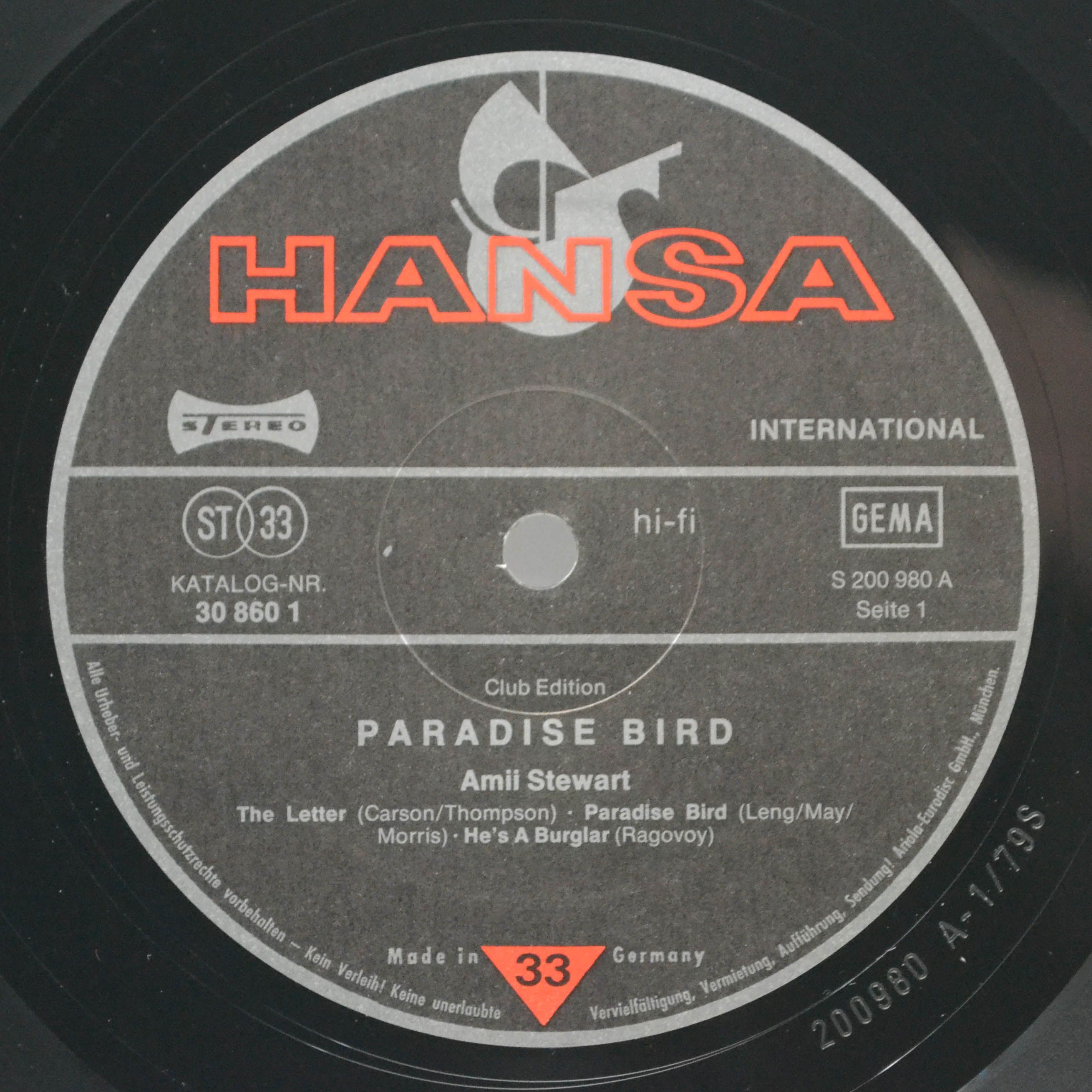 Amii Stewart — Paradise Bird, 1980