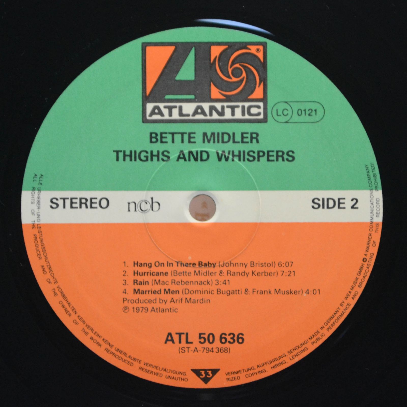 Bette Midler — Thighs And Whispers, 1979