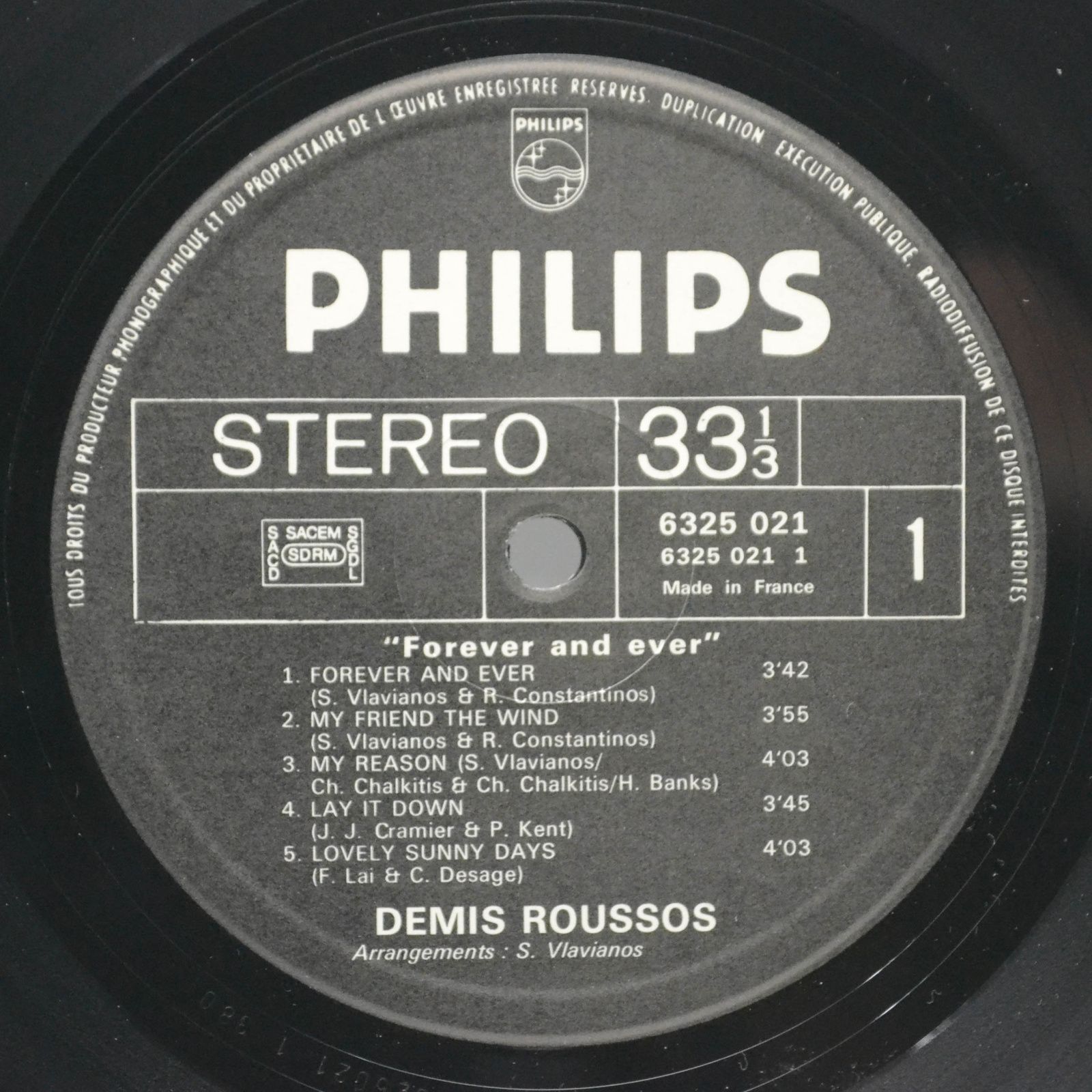 Démis Roussos — Forever And Ever (France), 1973