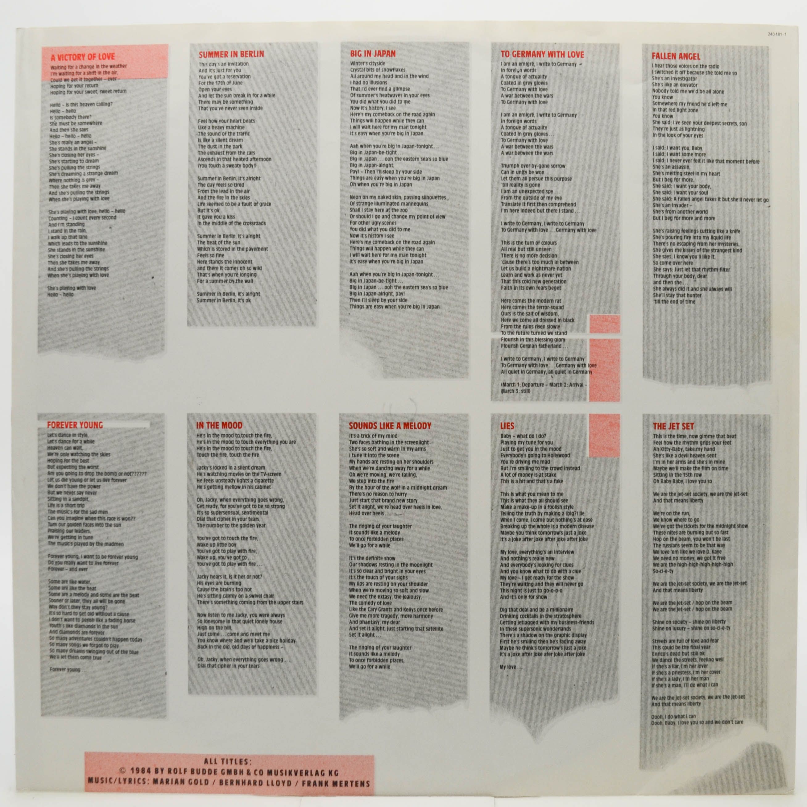 Alphaville — Forever Young, 1984