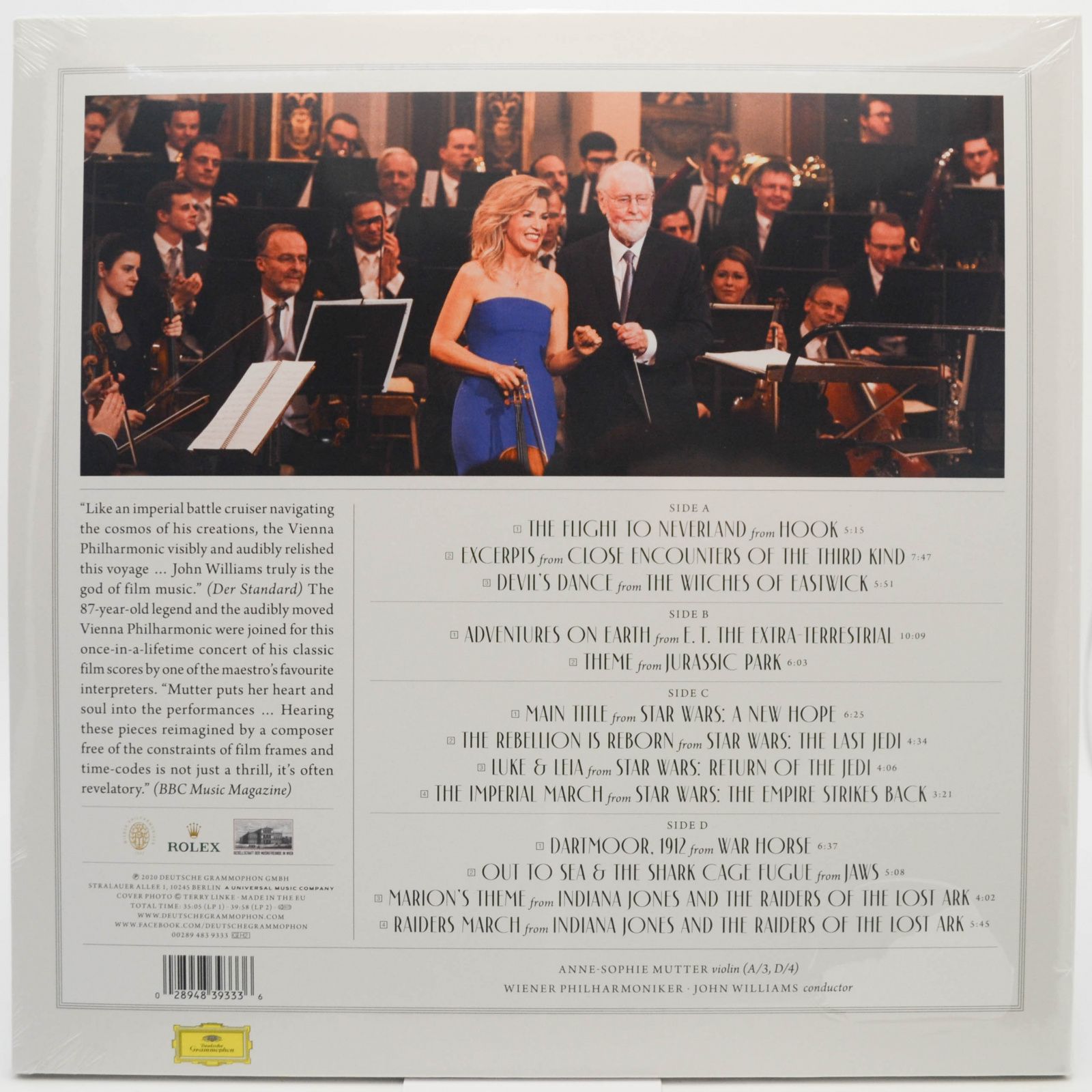 John Williams, Anne-Sophie Mutter, Wiener Philharmoniker — John Williams In Vienna (2LP), 2020