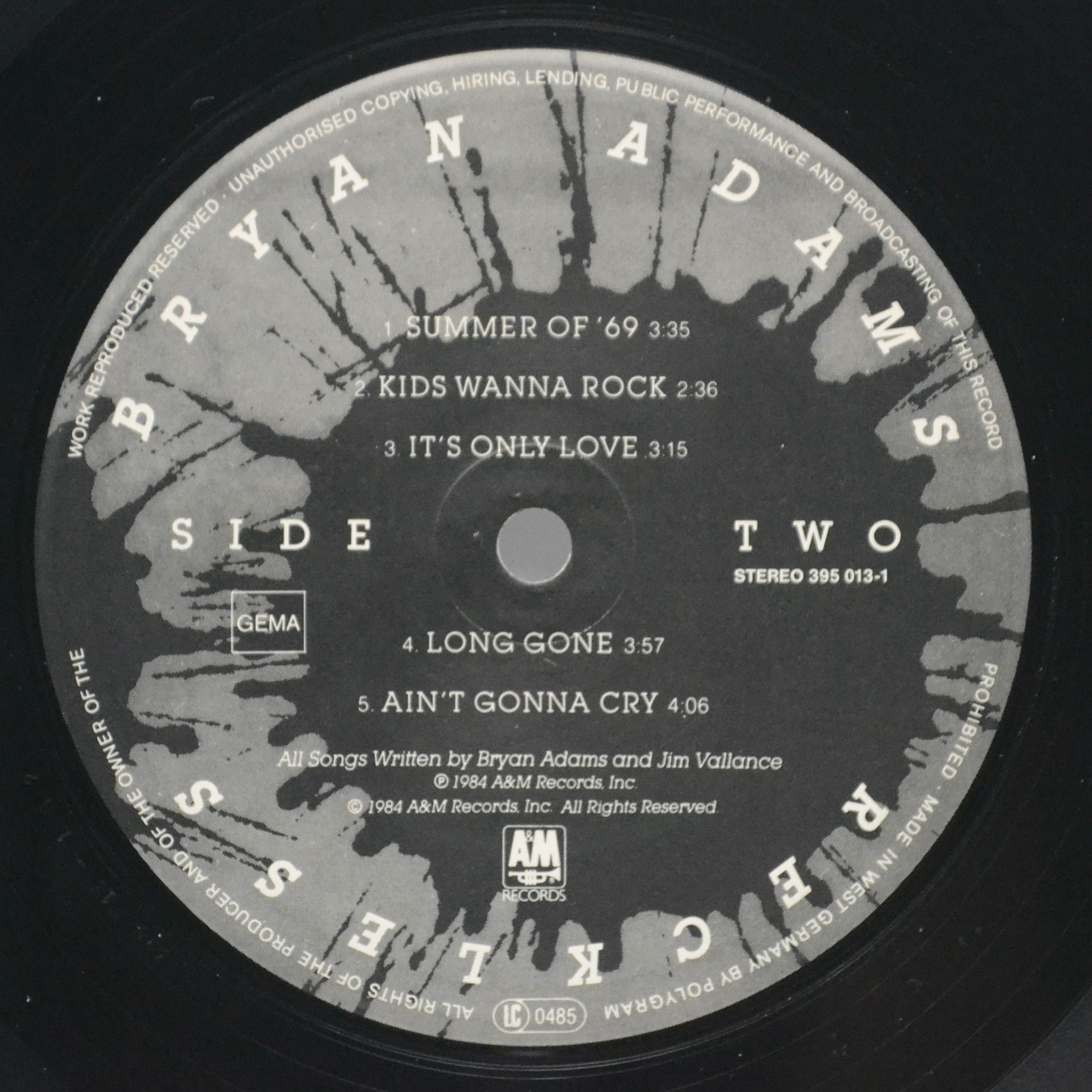 Bryan Adams — Reckless, 1985