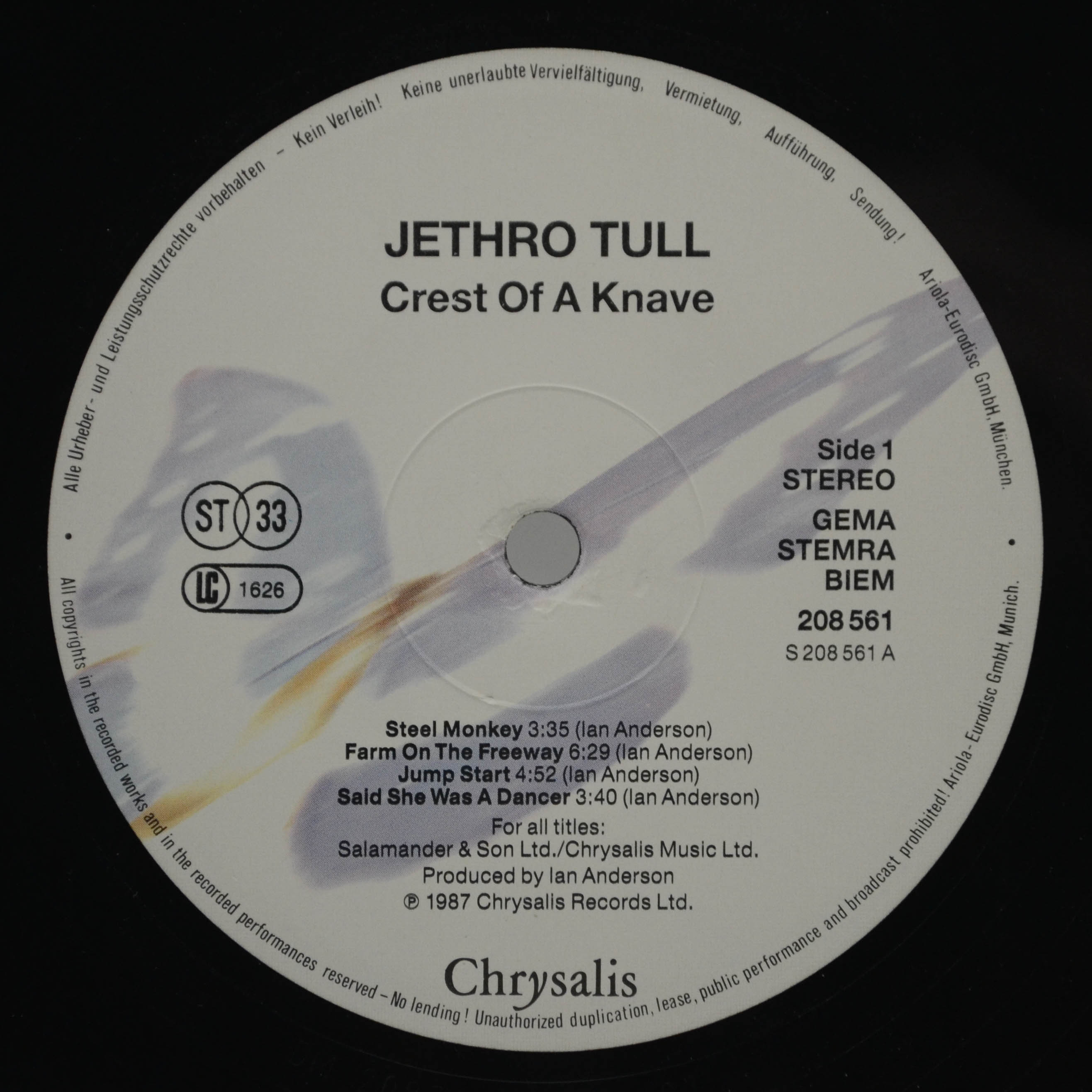Jethro Tull — Crest Of A Knave, 1987