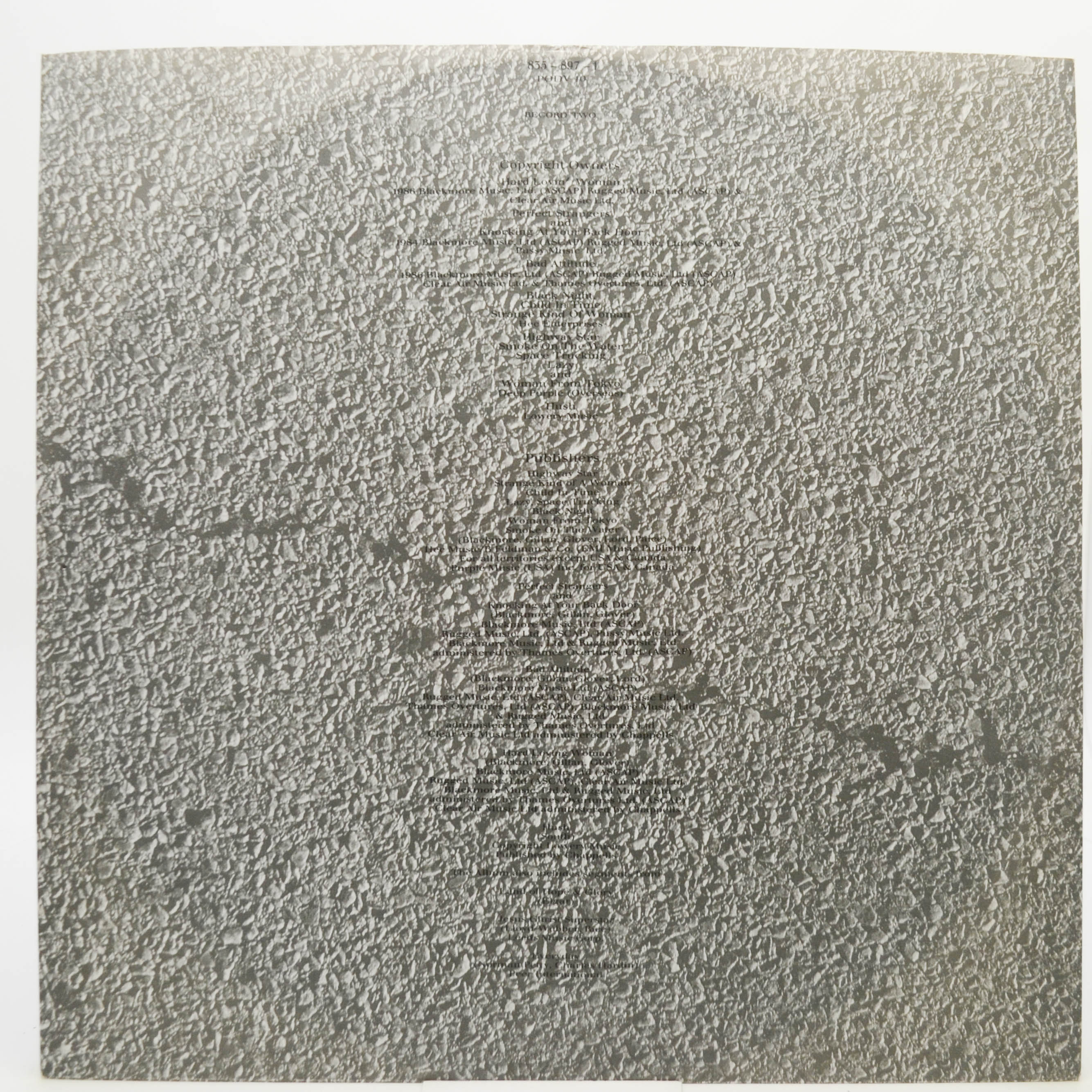 Deep Purple — Nobody's Perfect (2LP), 1988