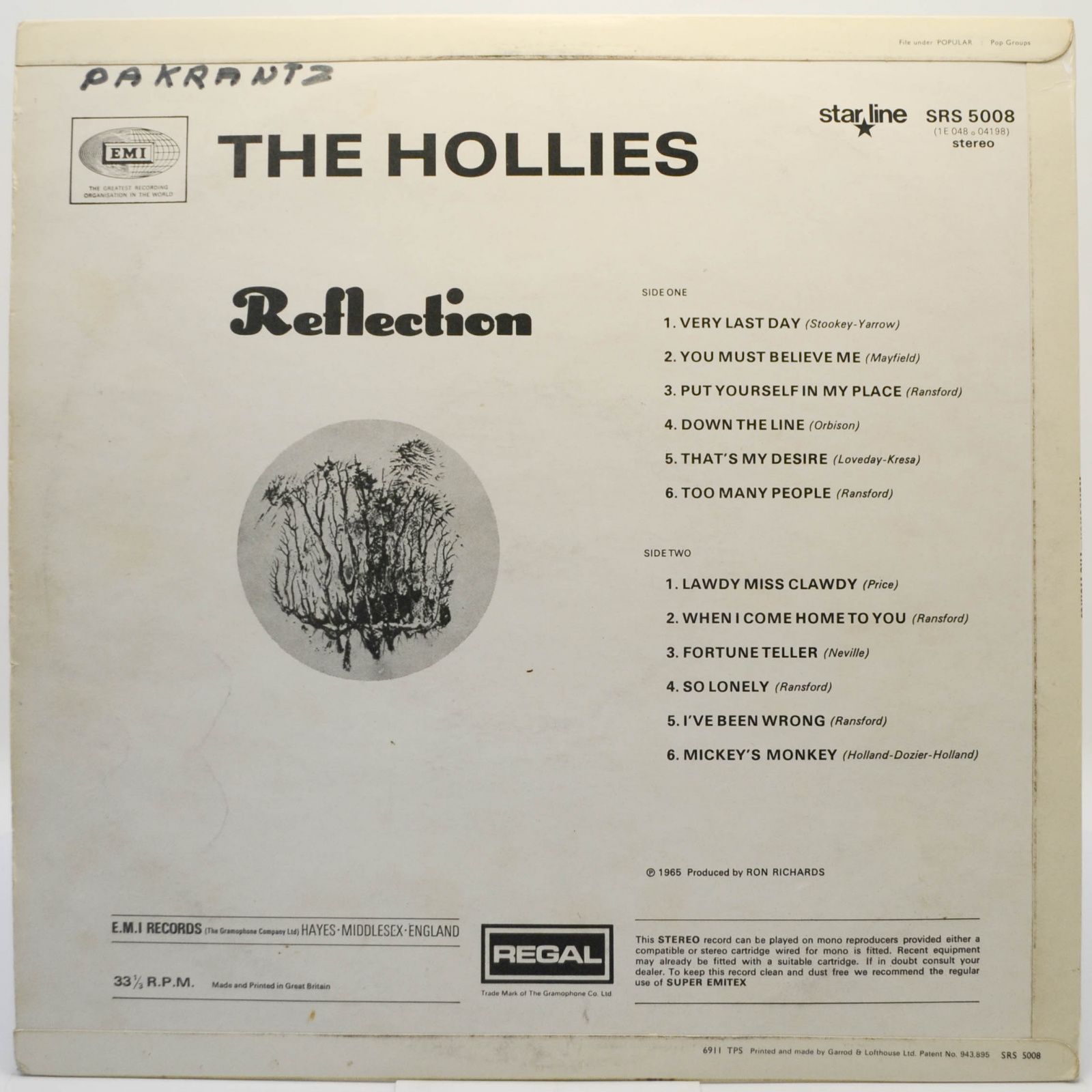 Hollies — Reflection (UK), 1969