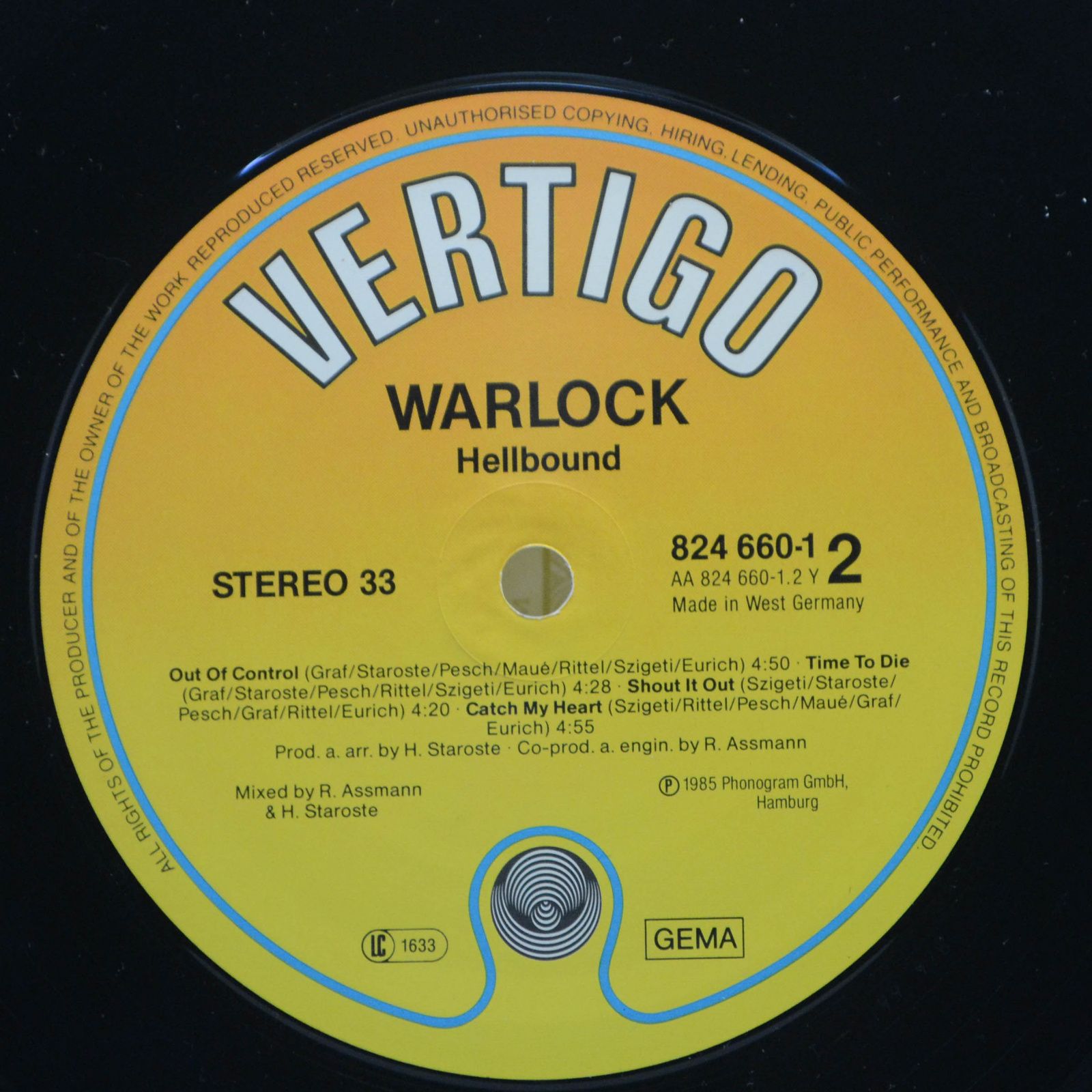 Warlock — Hellbound, 1985