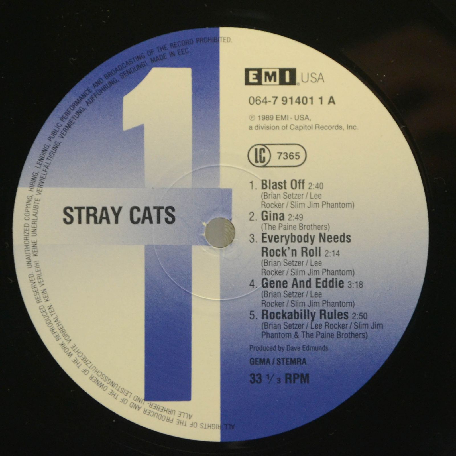 Stray Cats — Blast Off, 1989