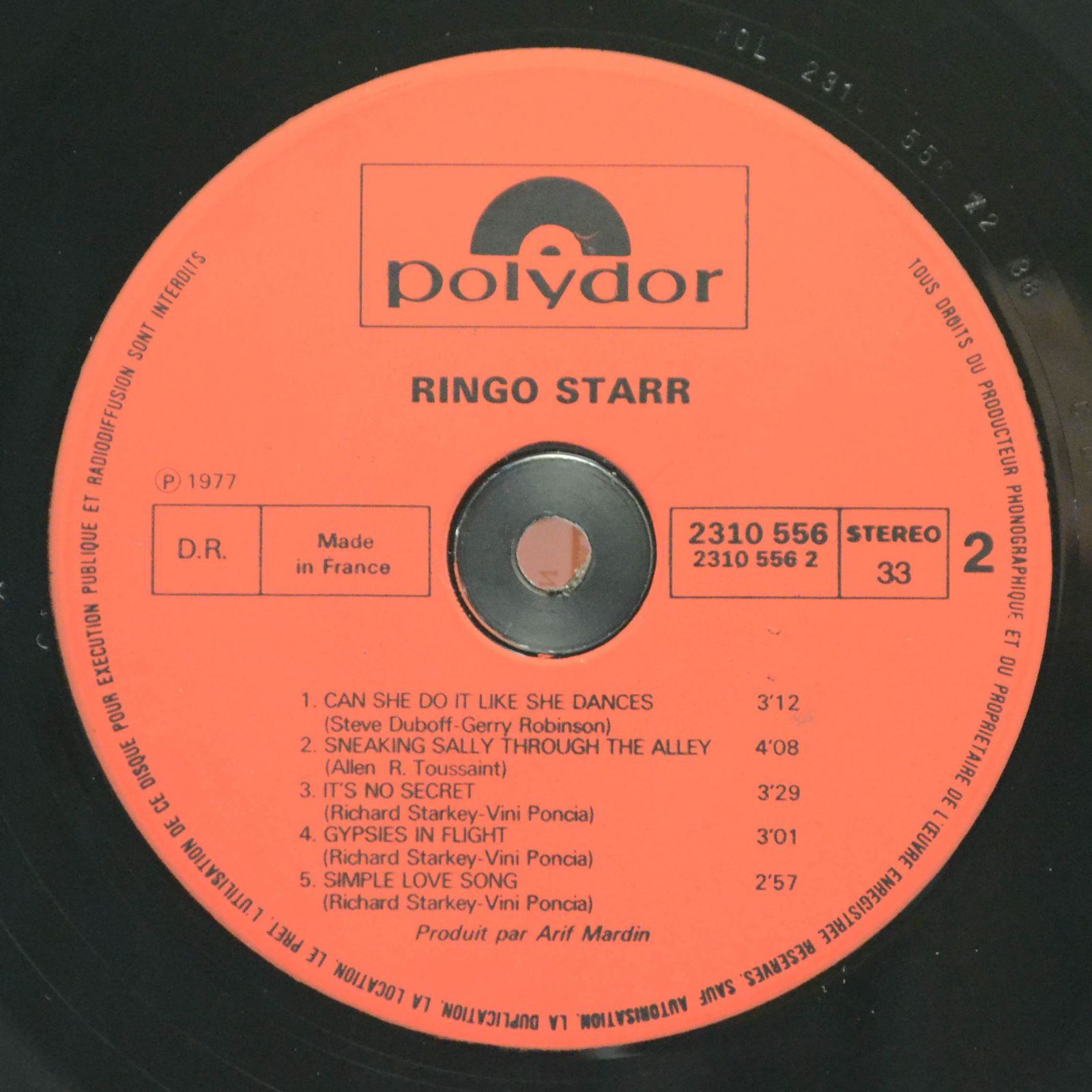 Ringo Starr — Ringo The 4th, 1977