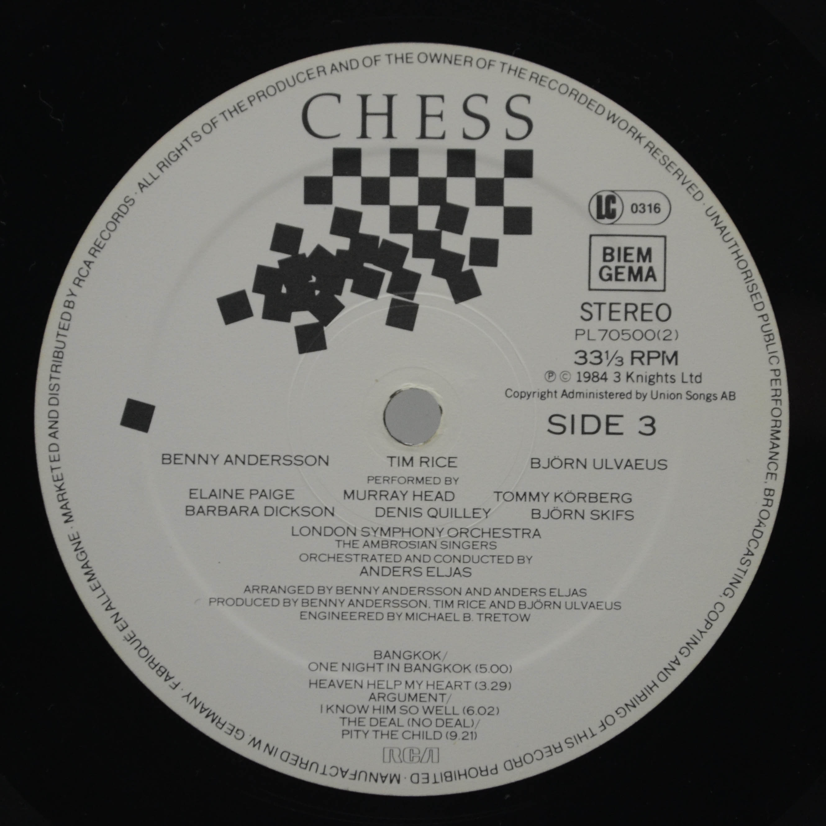 Виниловая пластинка Benny Andersson, Tim Rice, Björn Ulvaeus — Chess (2LP, booklet), 1984