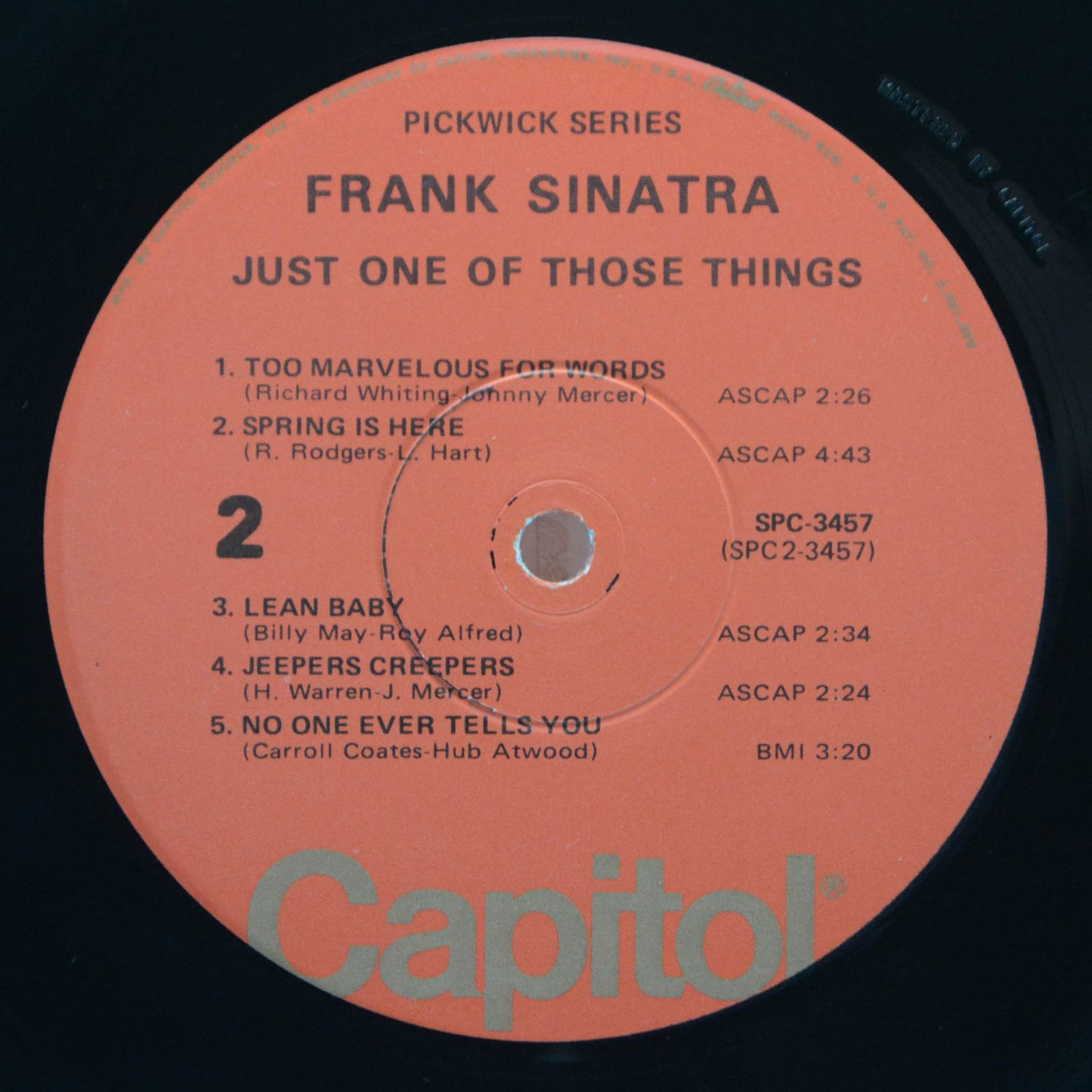 Frank Sinatra — Just One Of Those Things (USA), 1969