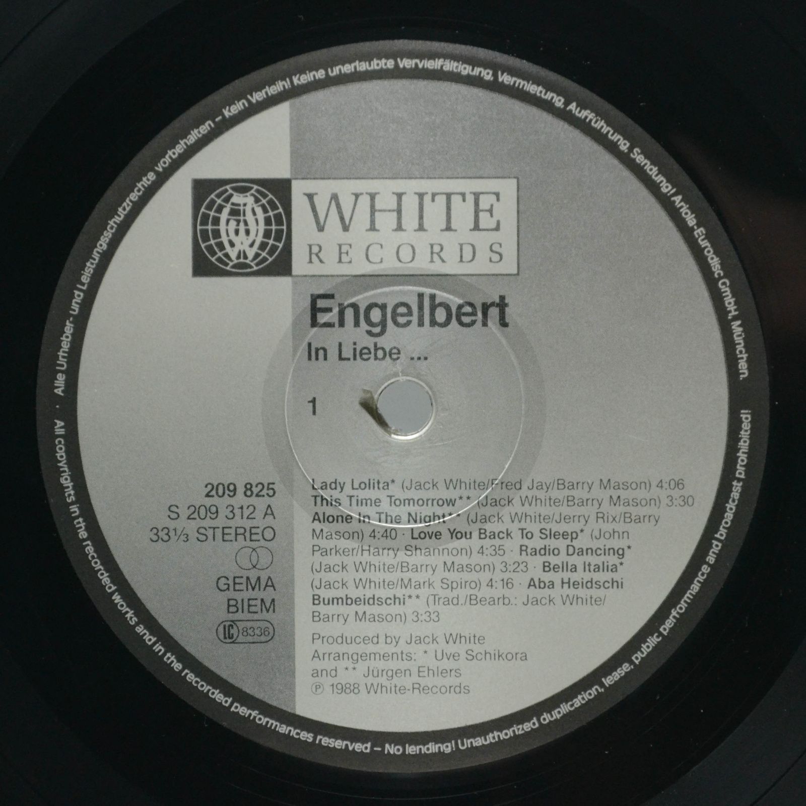 Engelbert — In Liebe ..., 1988