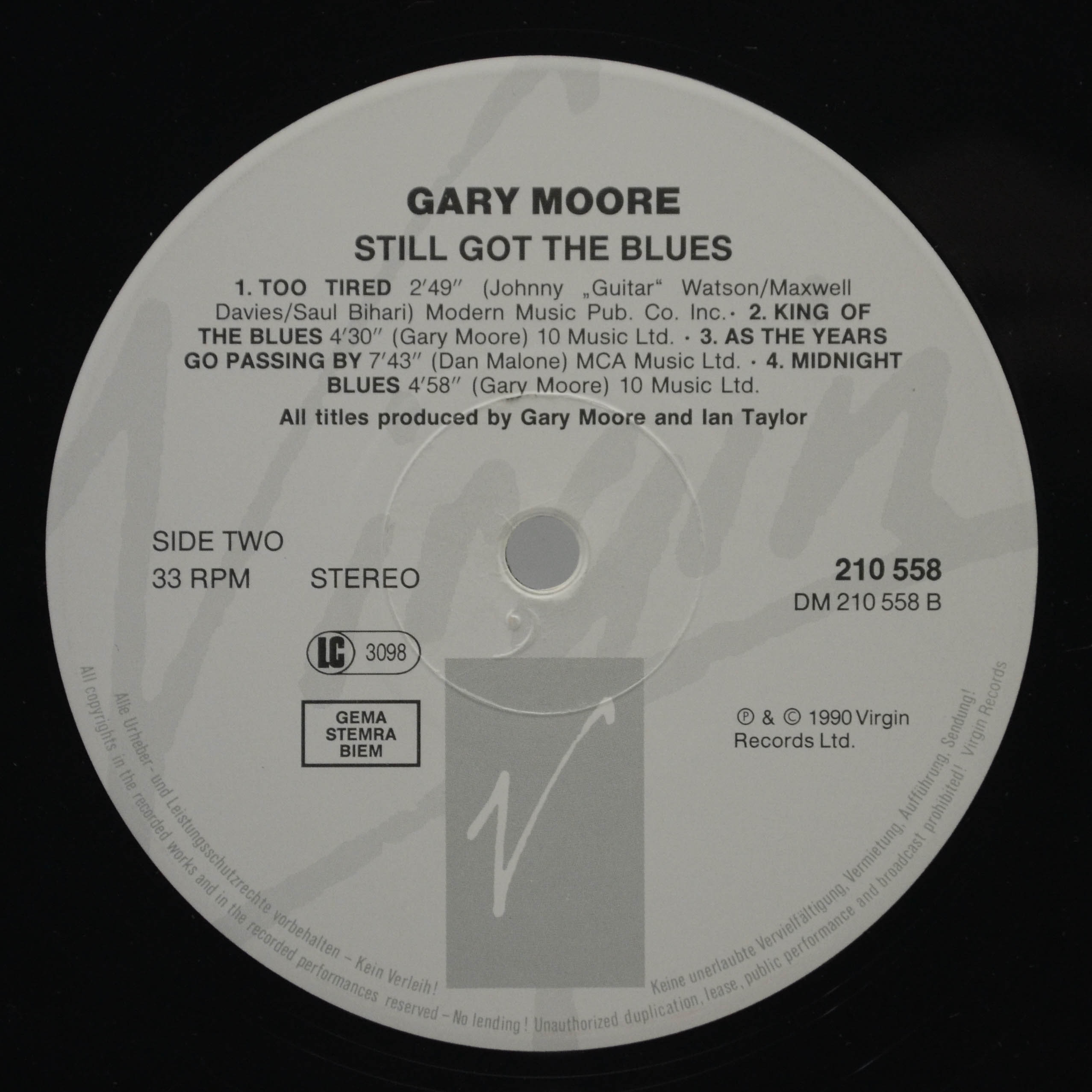 Gary Moore — Still Got The Blues, 1990