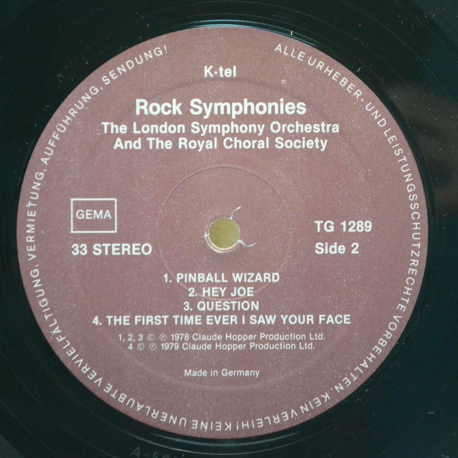 London Symphony Orchestra And The Royal Choral Society — Rock Symphonies - Ein Dramatisches Klangerlebnis, 1980