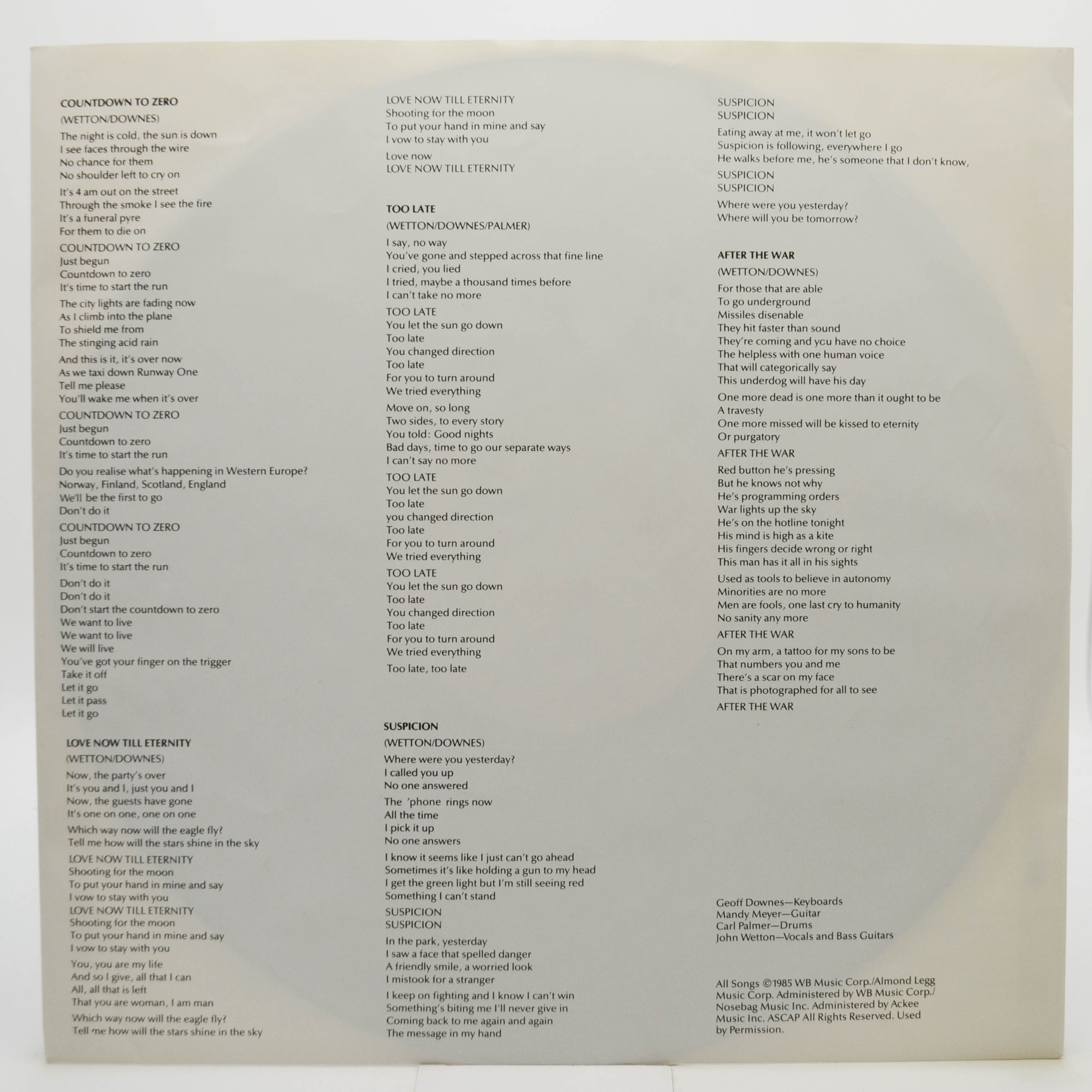 Asia — Astra, 1985