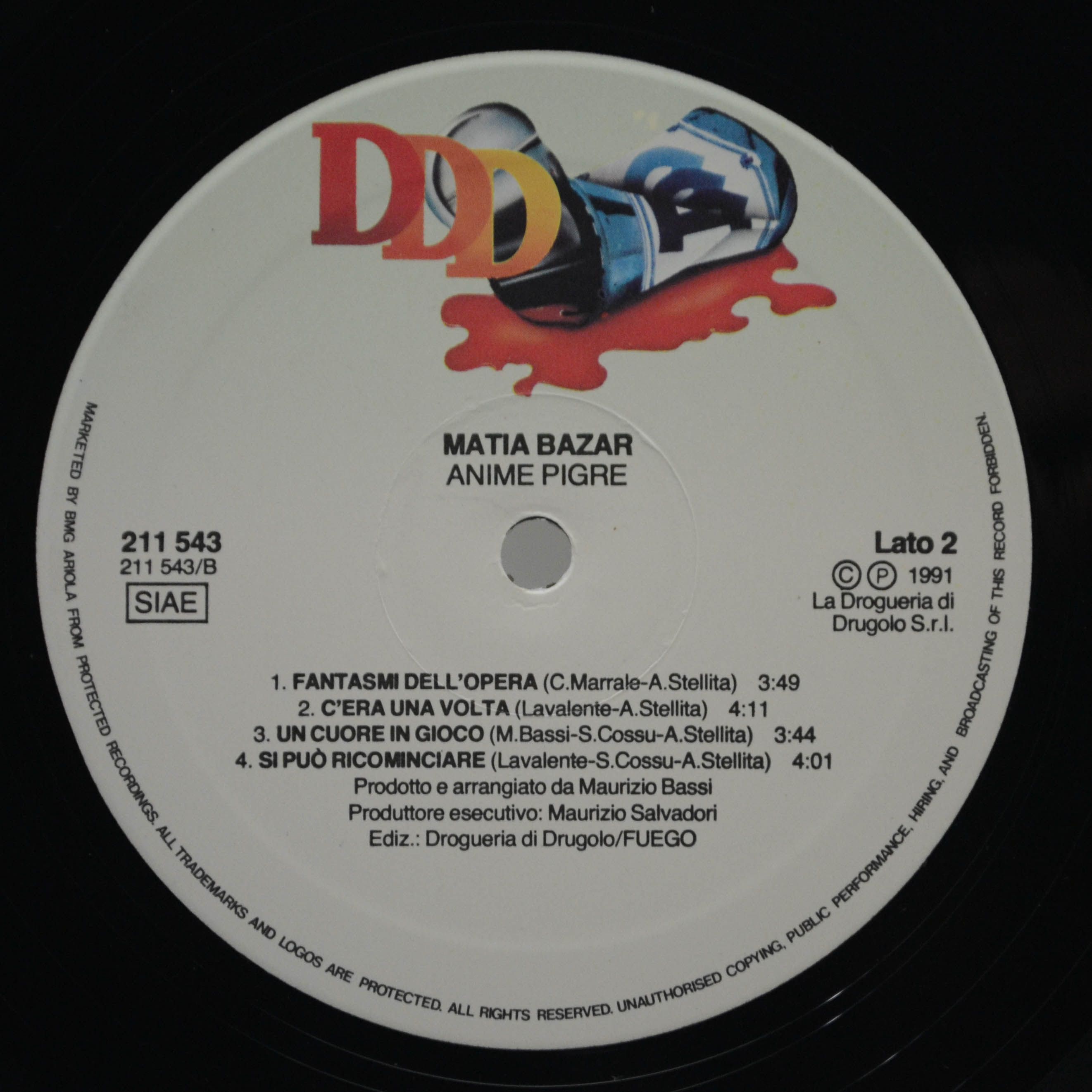 Matia Bazar — Anime Pigre (1-st, Italy), 1991