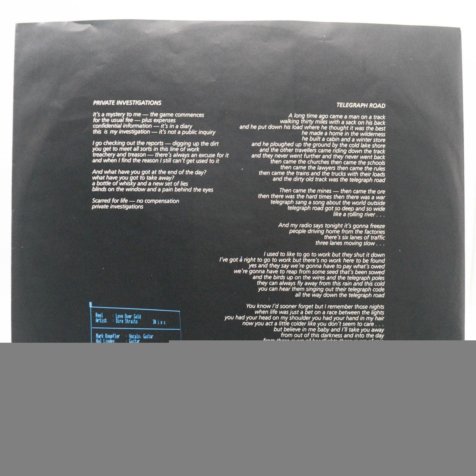 Dire Straits — Love Over Gold, 1982