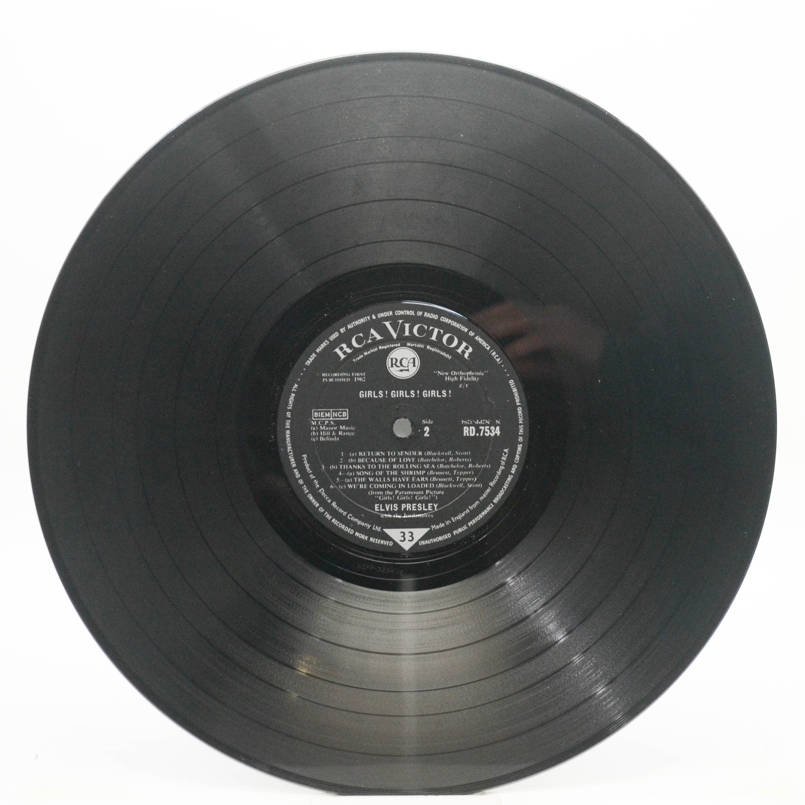 Elvis Presley — Girls! Girls! Girls! (UK), 1962