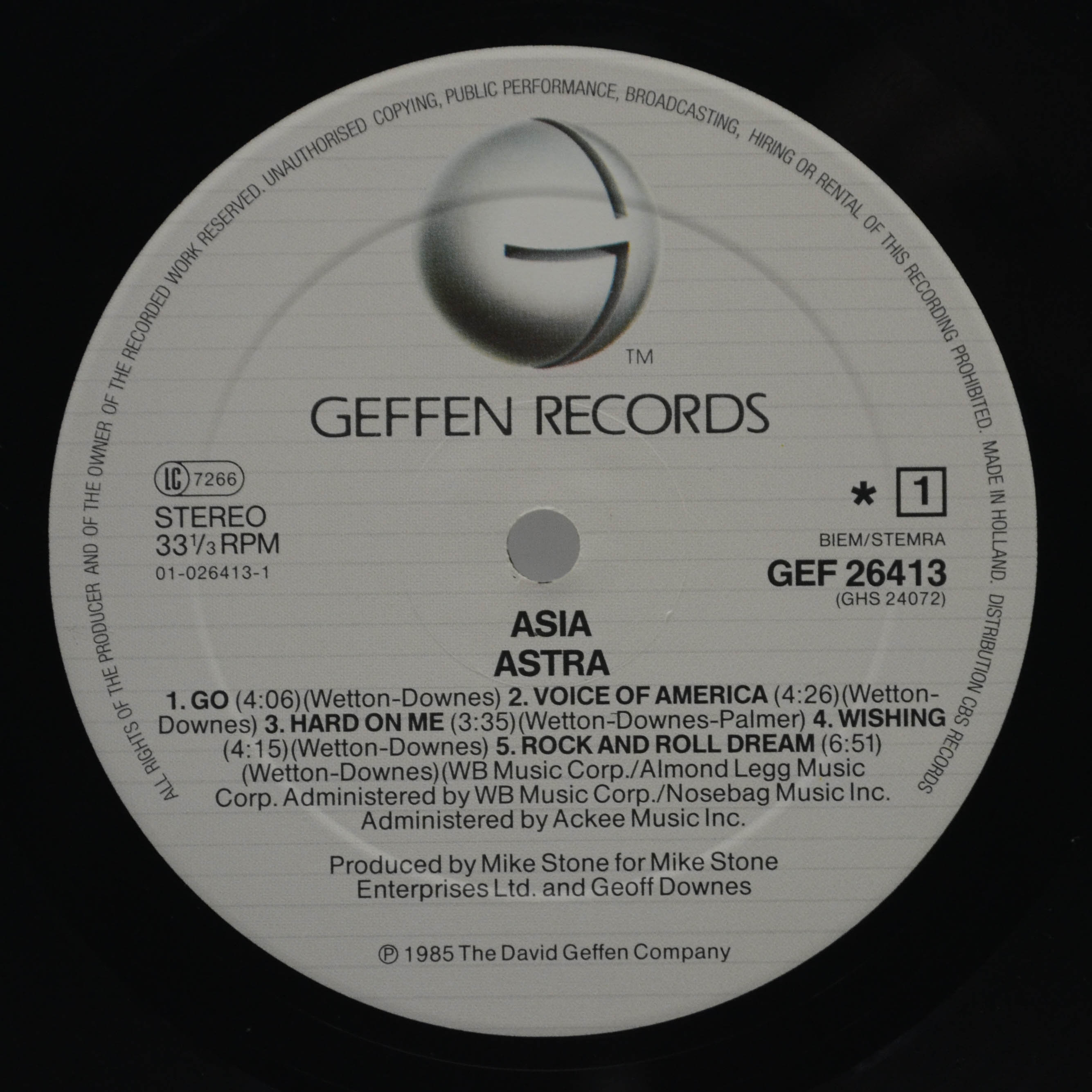 Asia — Astra, 1985