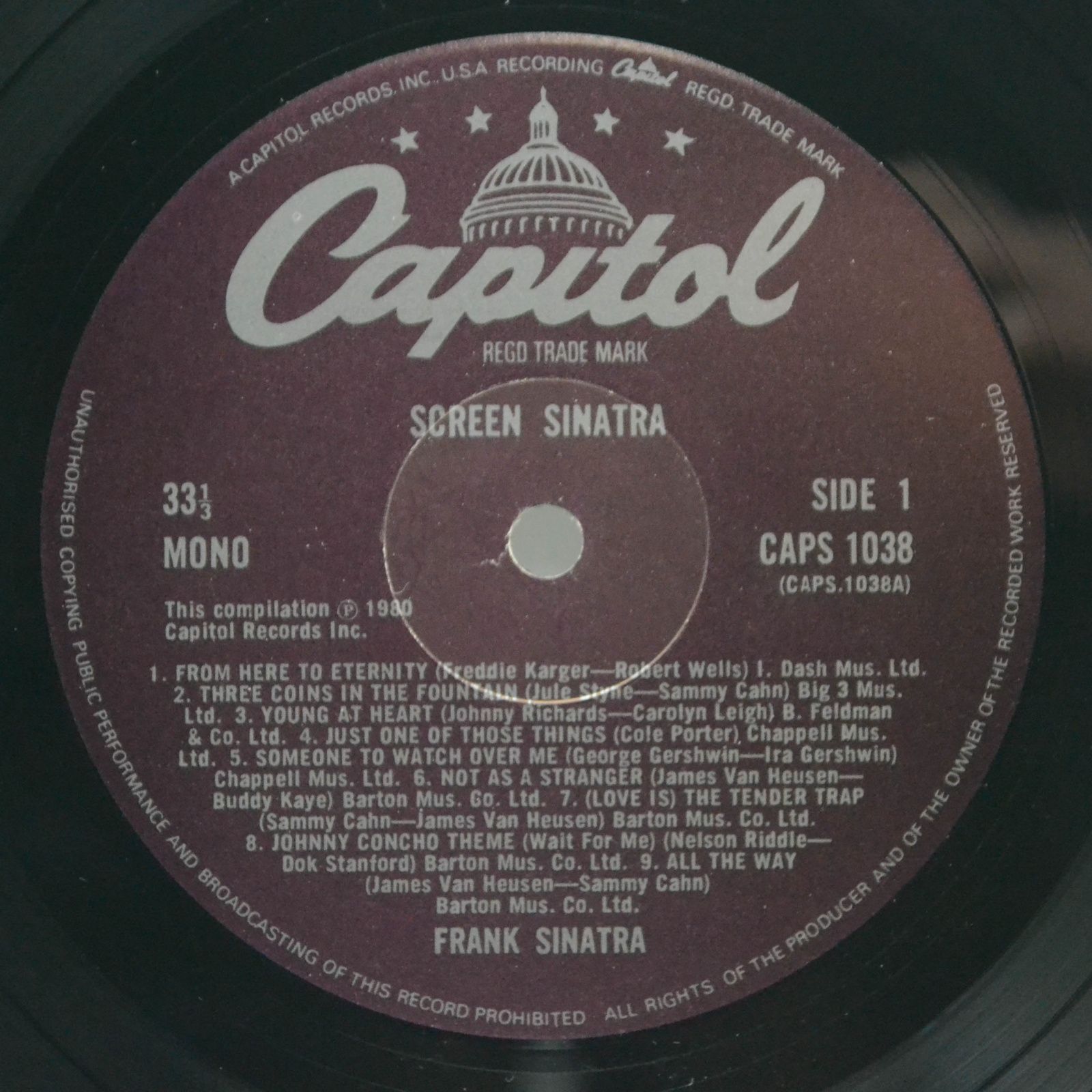 Frank Sinatra — Screen Sinatra (UK), 1980