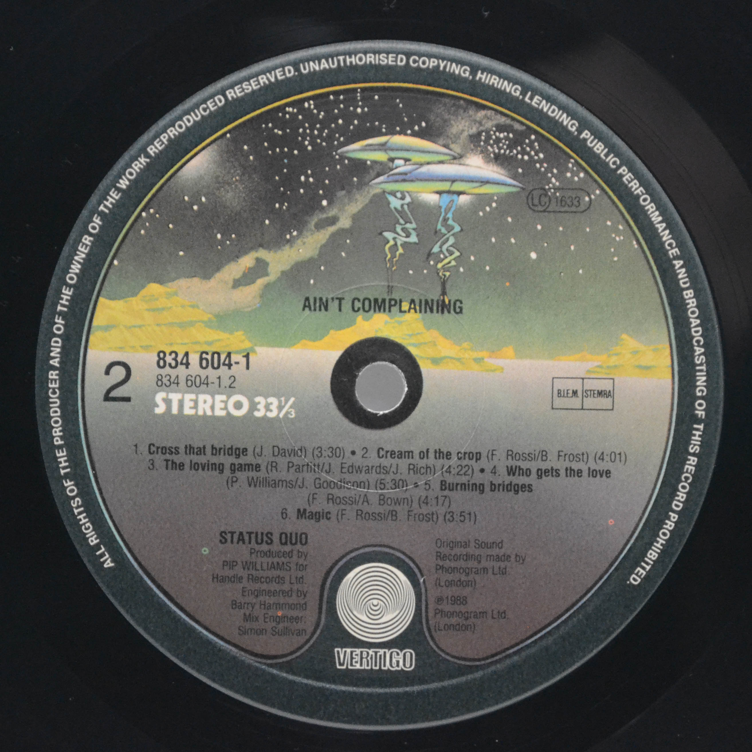 Status Quo — Ain't Complaining, 1988