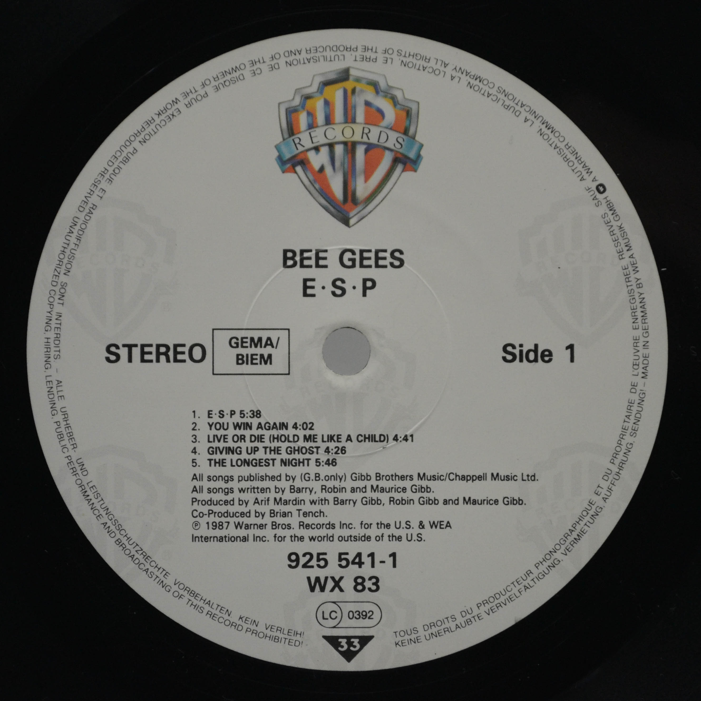 Bee Gees — E·S·P, 1987