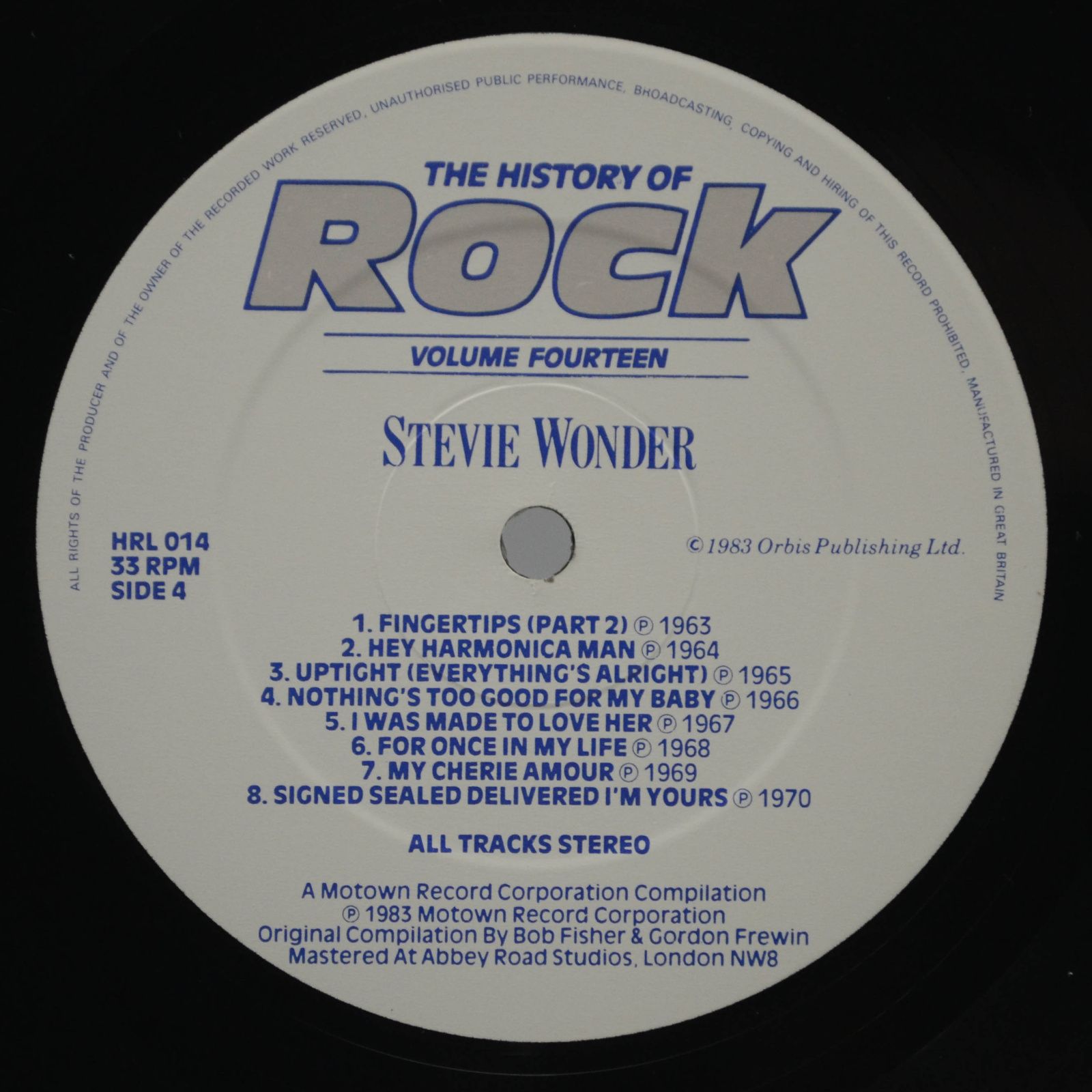 Four Tops / Diana Ross & The Supremes / Smokey Robinson & The Miracles / Stevie Wonder — The History Of Rock (Volume Fourteen) (2LP, UK), 1983