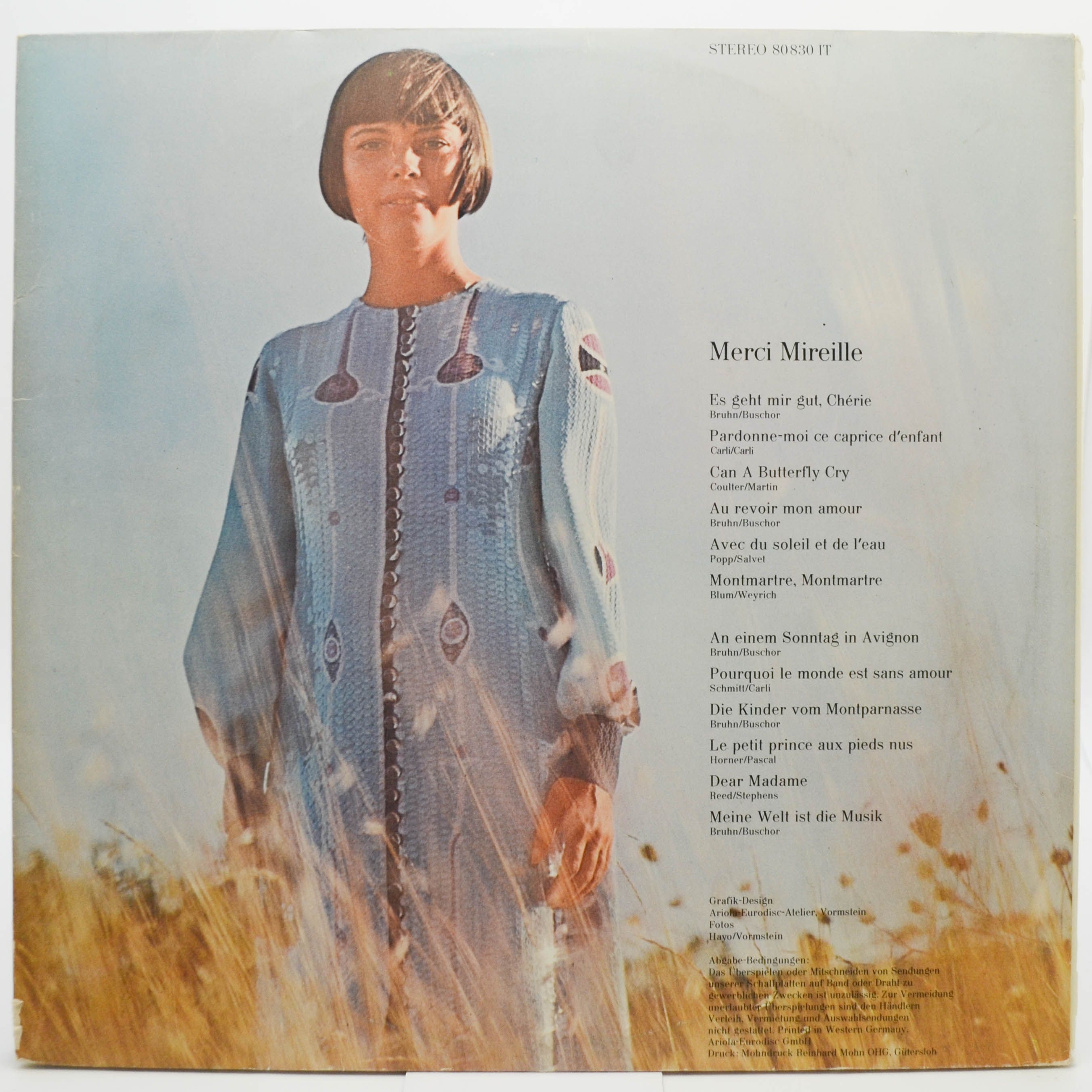 Mireille Mathieu — Merci Mireille, 1970