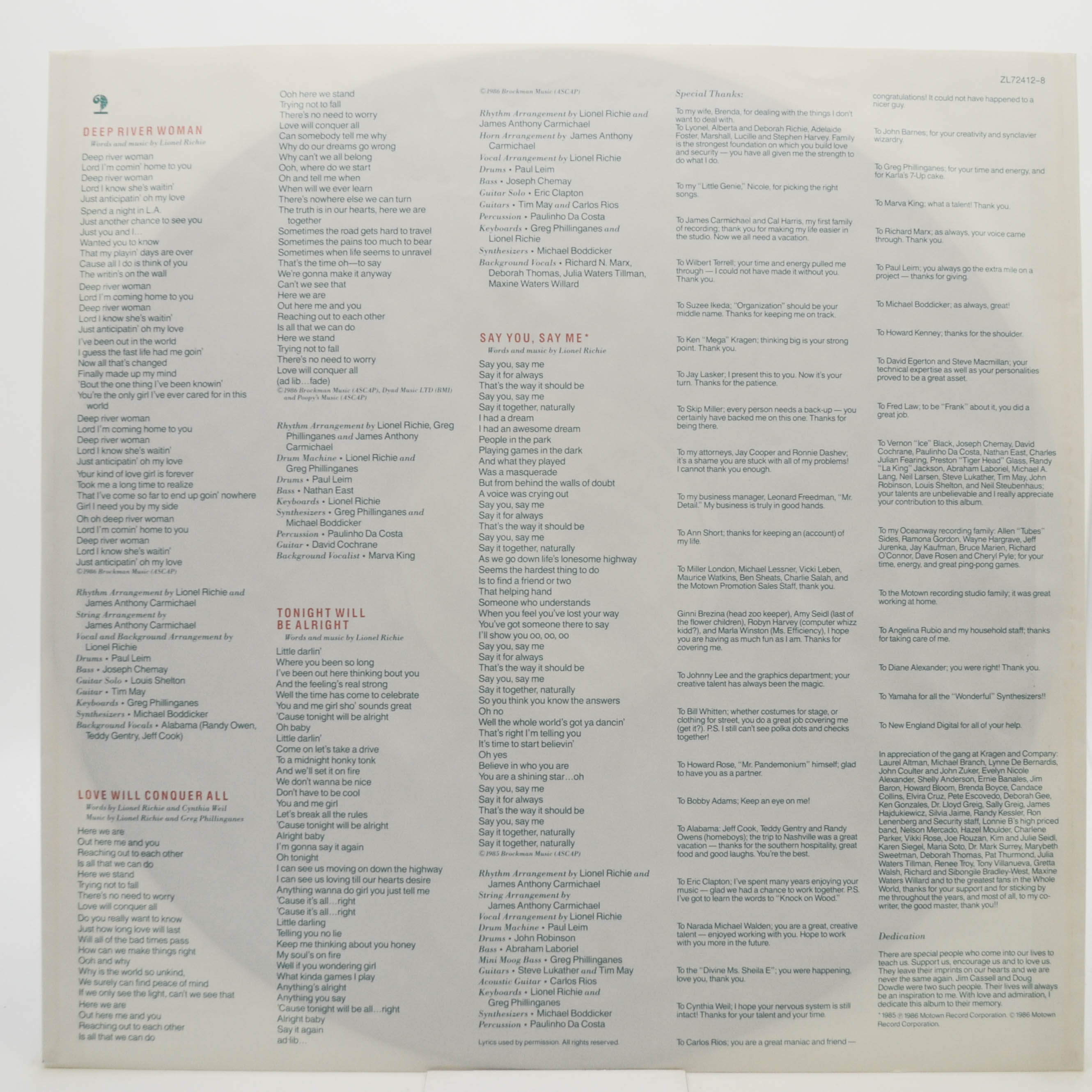 Lionel Richie — Dancing On The Ceiling, 1986