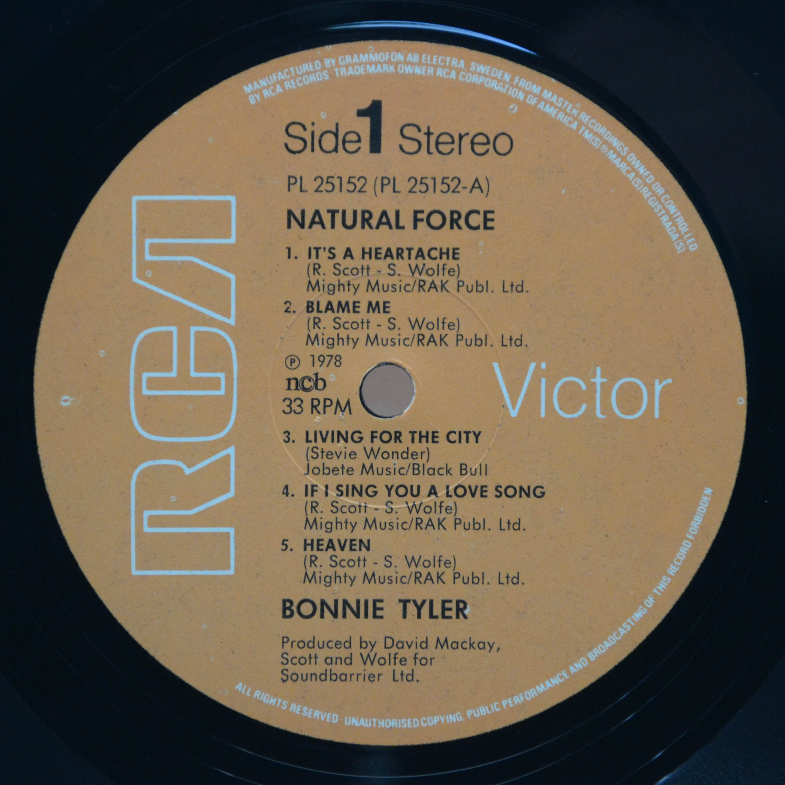 Bonnie Tyler — Natural Force, 1978