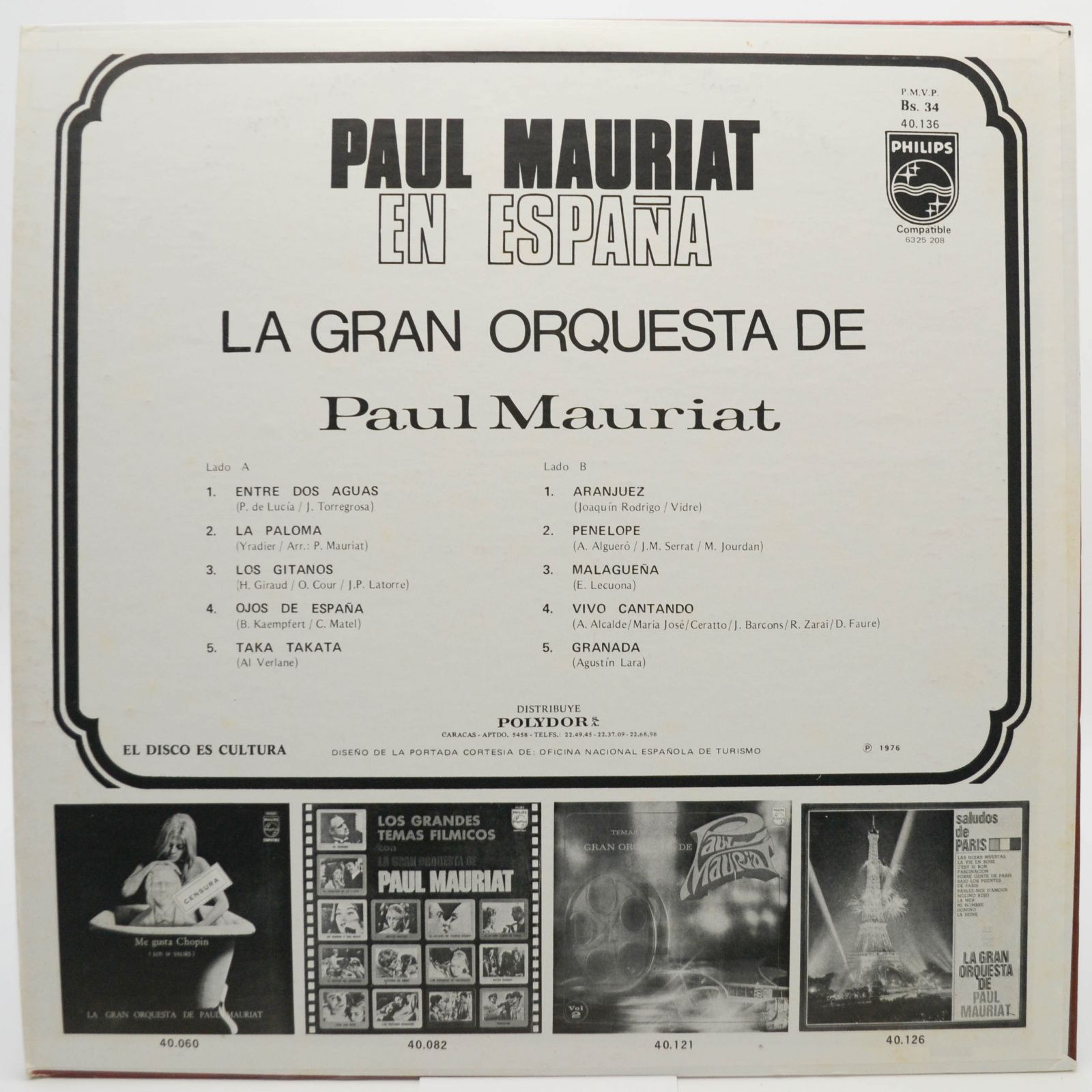 La Gran Orquesta De Paul Mauriat — Paul Mauriat En España, 1976