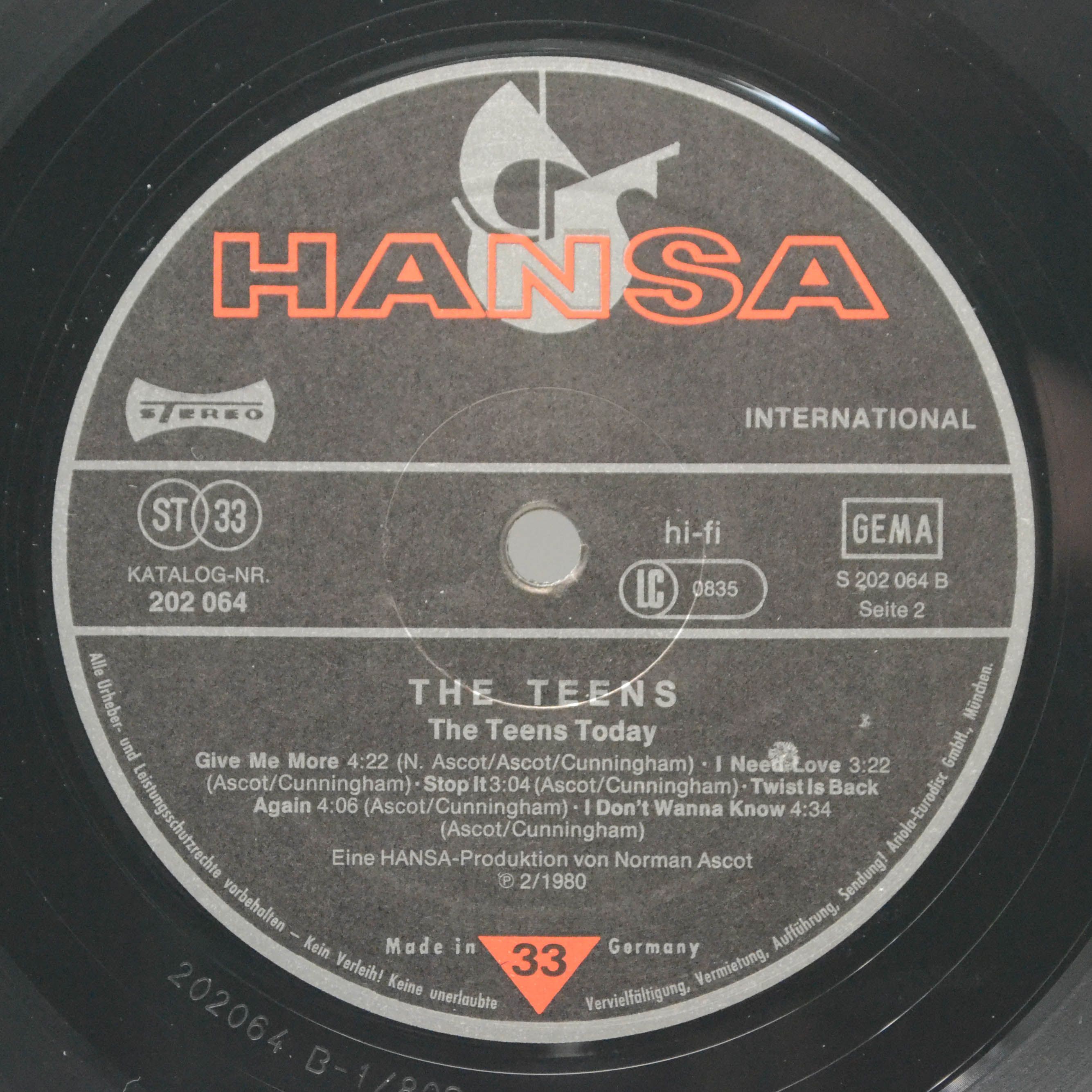 Teens — The Teens Today, 1980