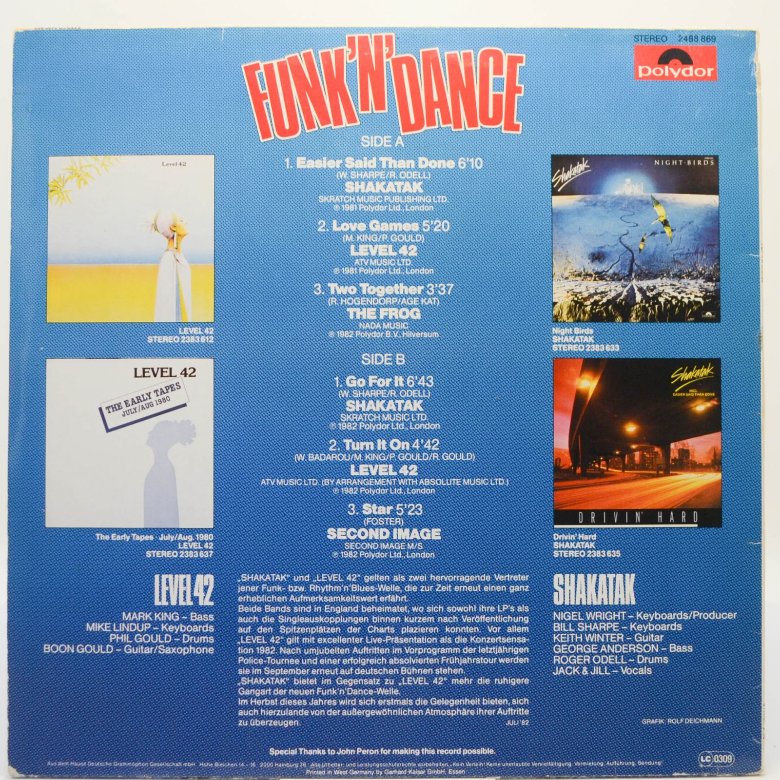 Various — Funk 'n' Dance, 1982